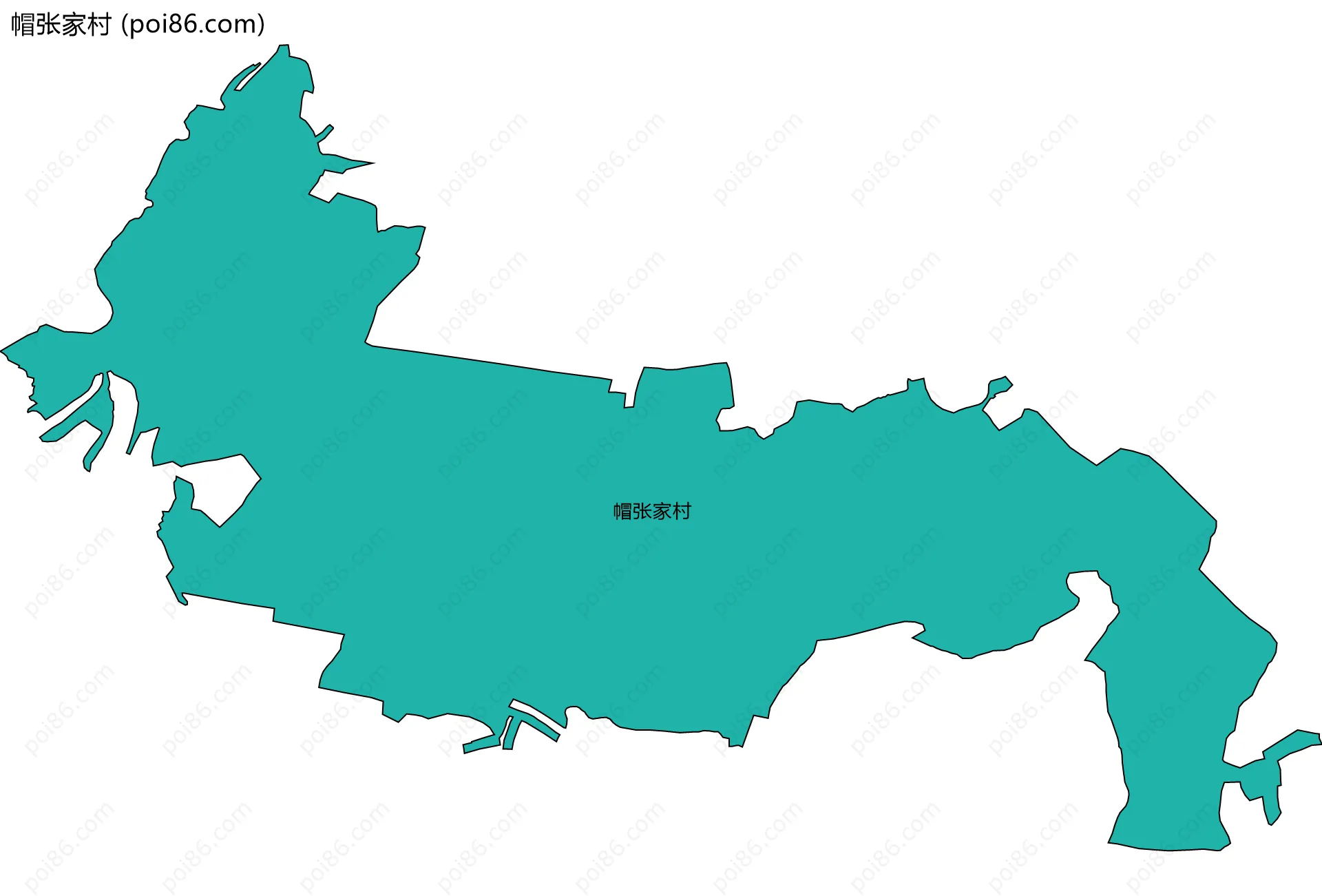 帽张家村边界地图