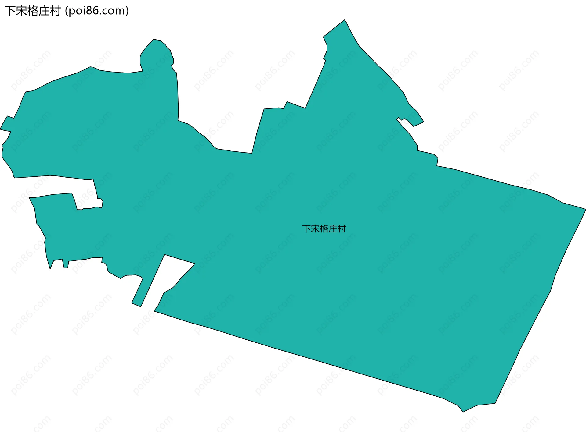 下宋格庄村边界地图
