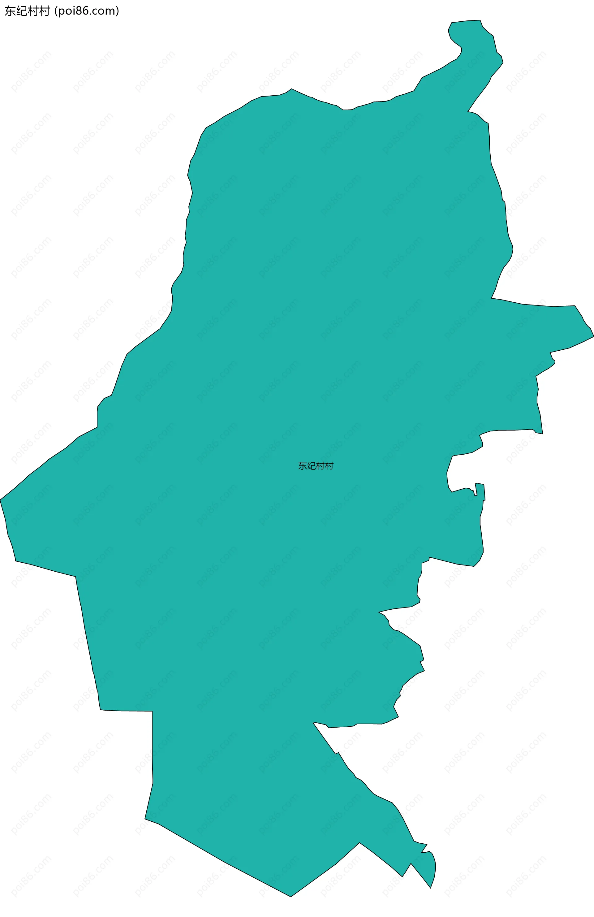 东纪村村边界地图