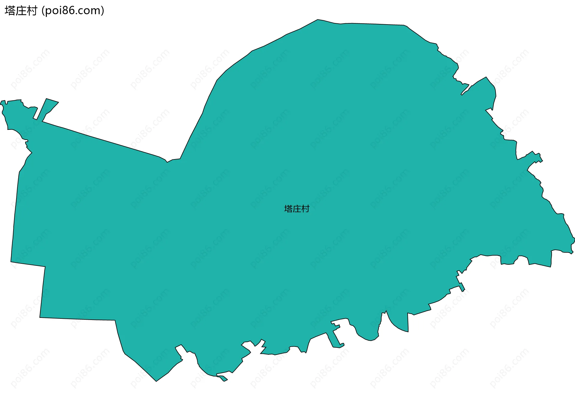 塔庄村边界地图