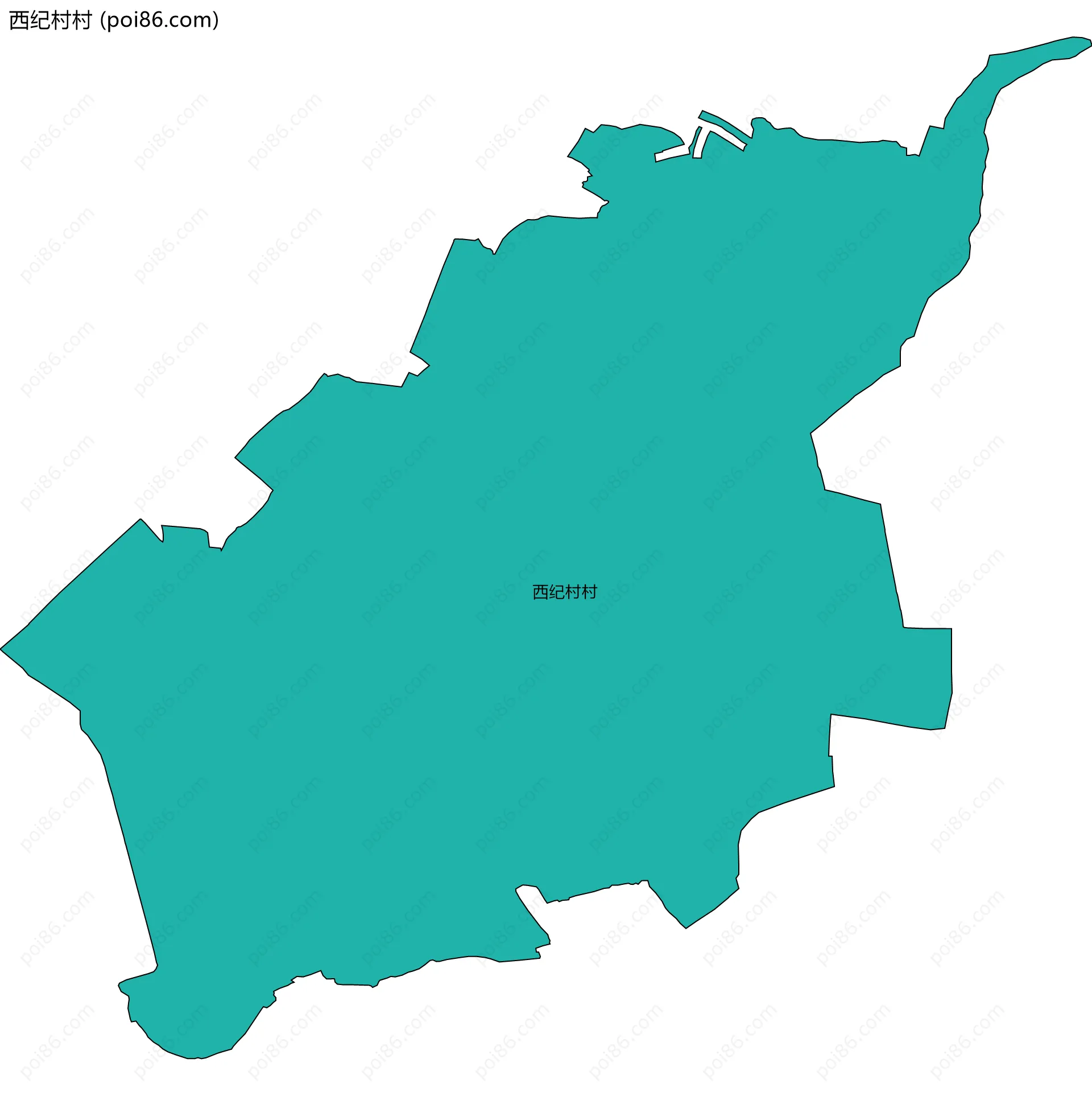 西纪村村边界地图