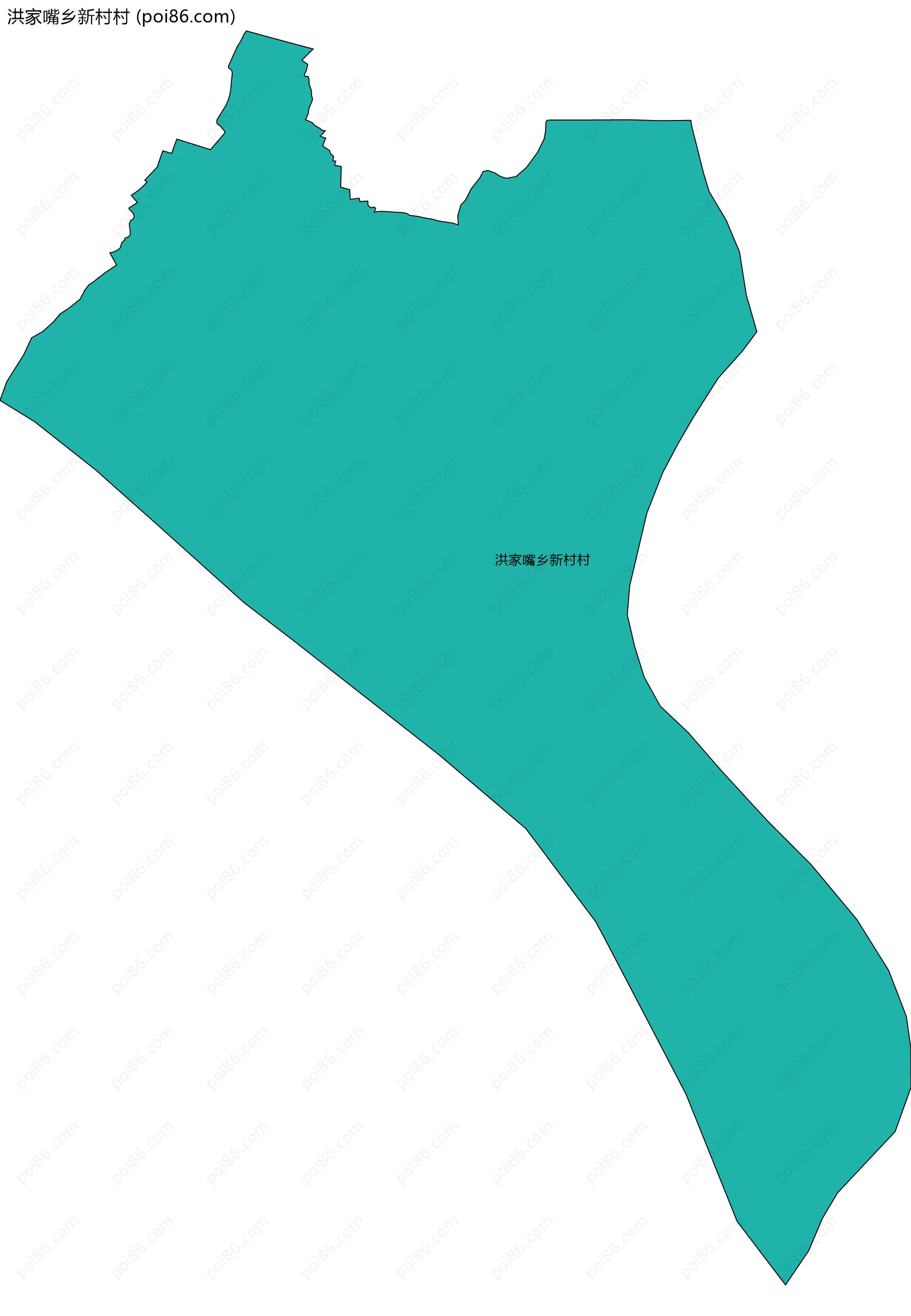 洪家嘴乡新村村边界地图
