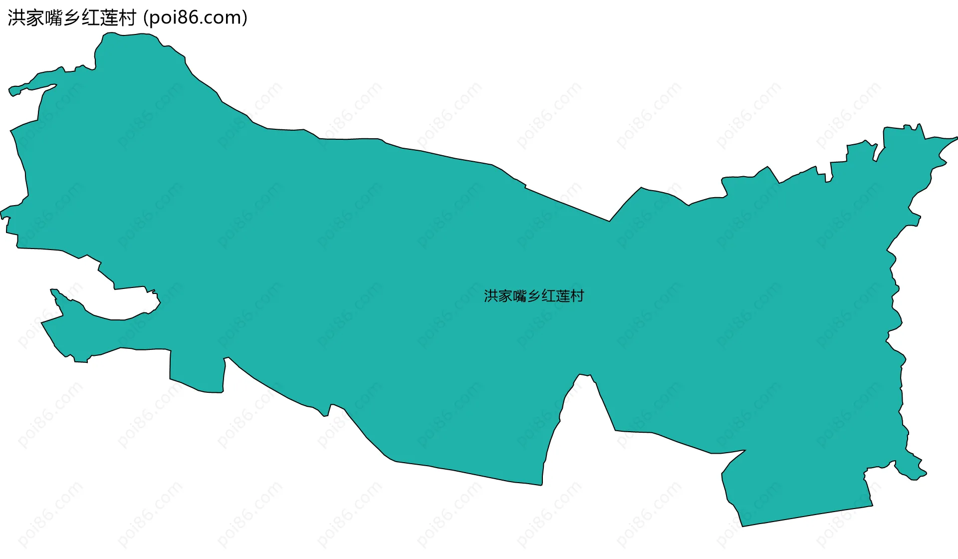 洪家嘴乡红莲村边界地图