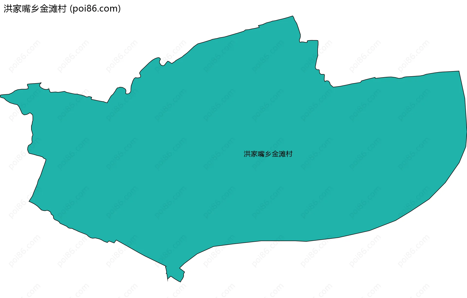 洪家嘴乡金滩村边界地图