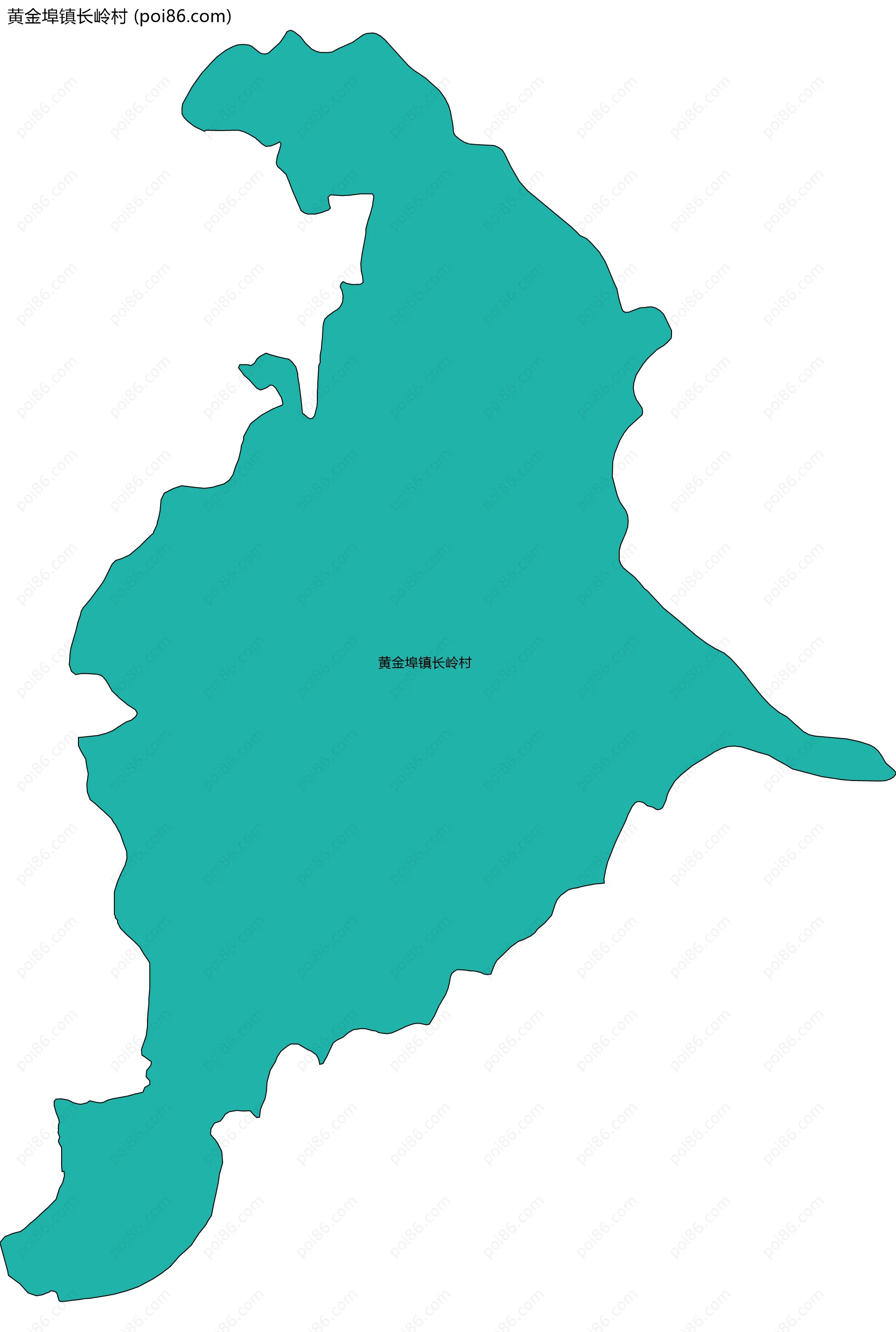 黄金埠镇长岭村边界地图