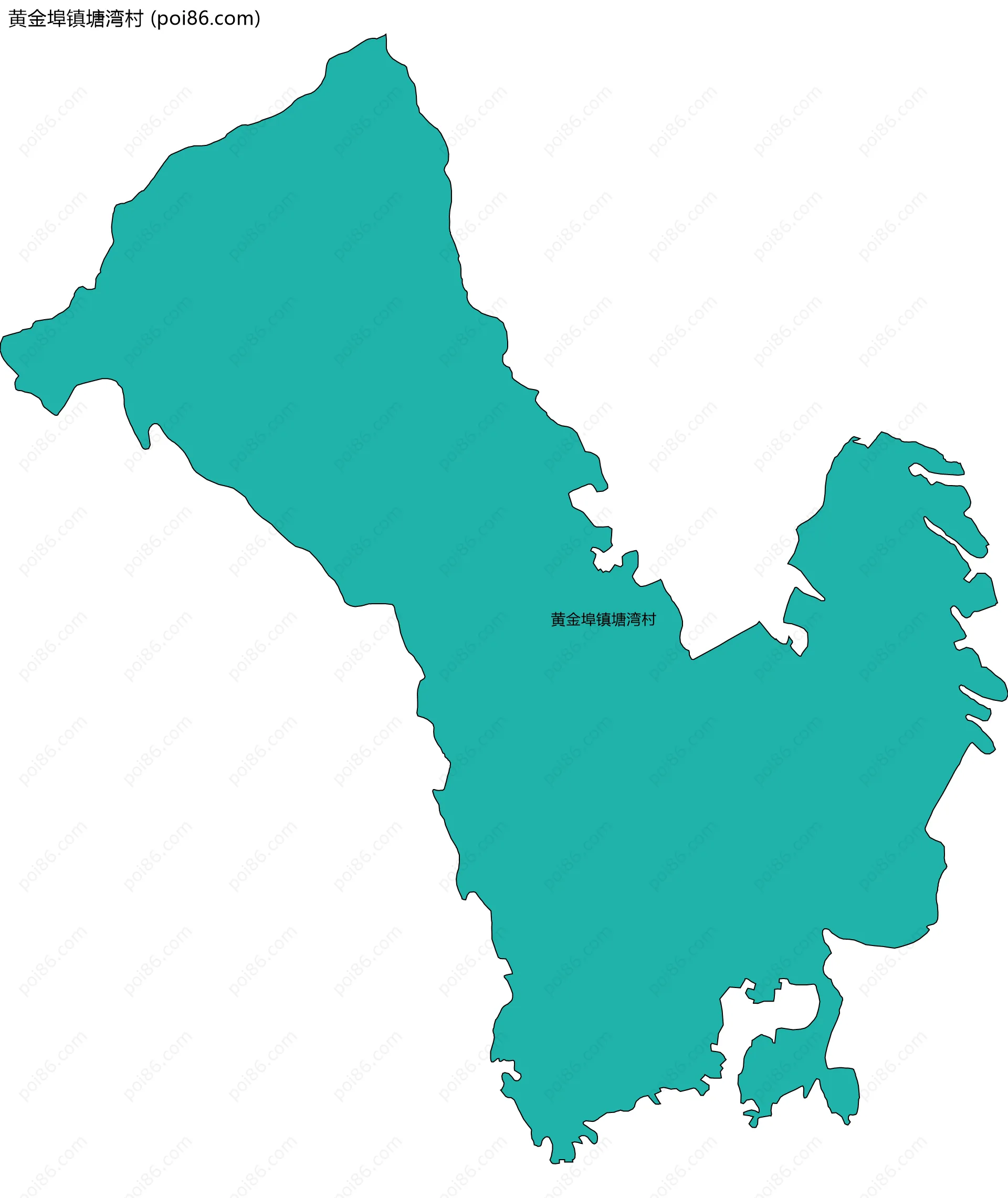 黄金埠镇塘湾村边界地图