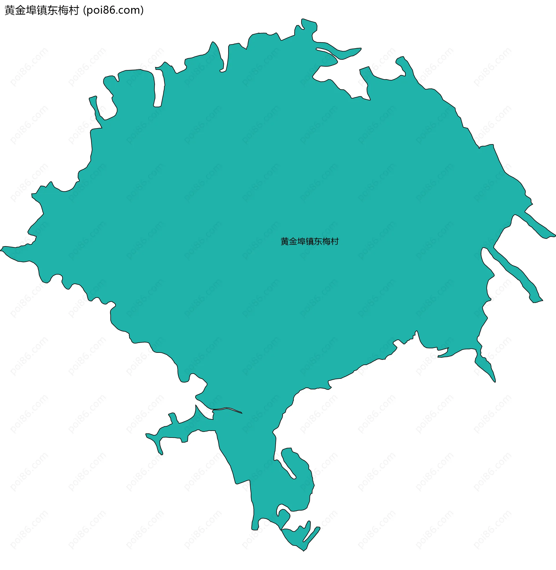 黄金埠镇东梅村边界地图