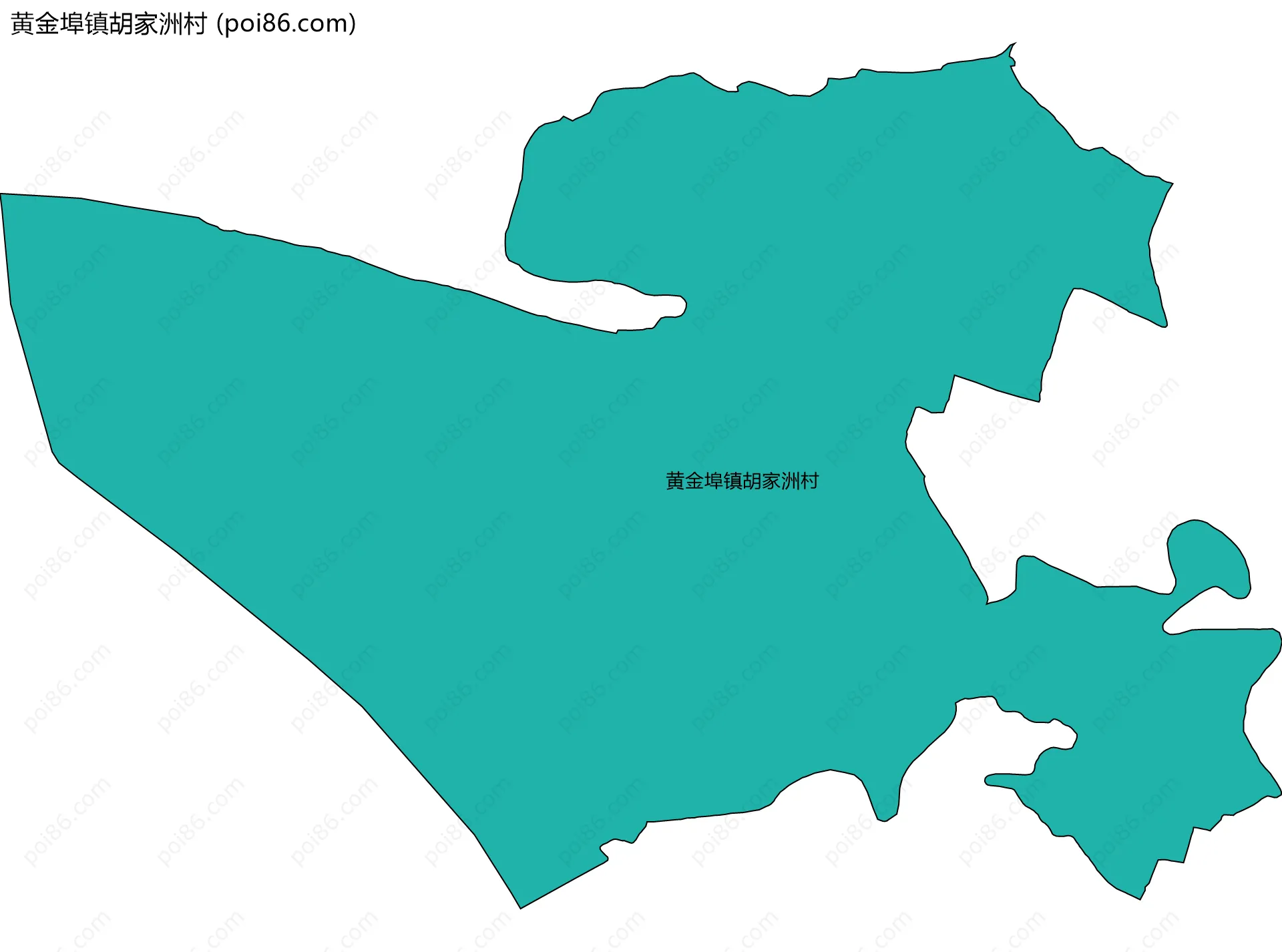 黄金埠镇胡家洲村边界地图
