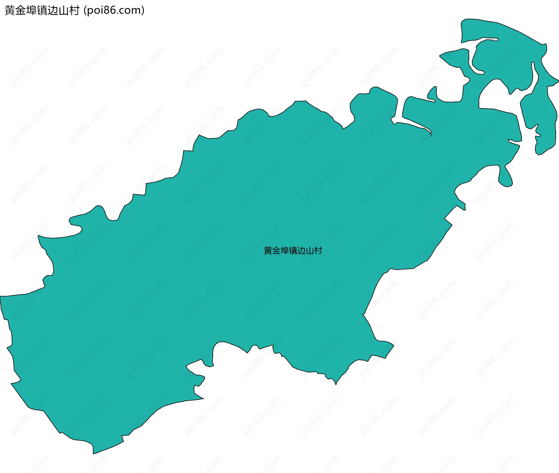 黄金埠镇边山村边界地图