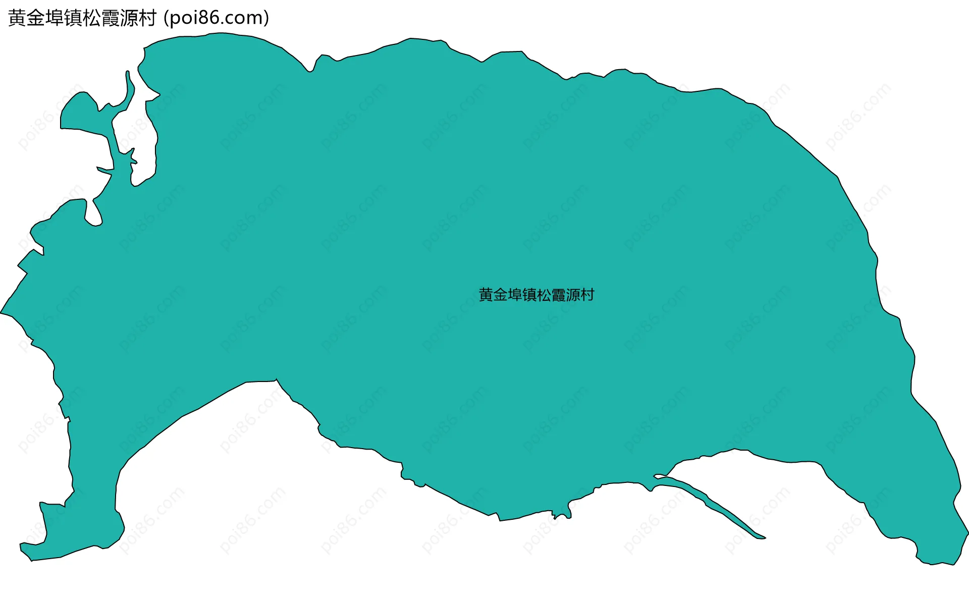 黄金埠镇松霞源村边界地图