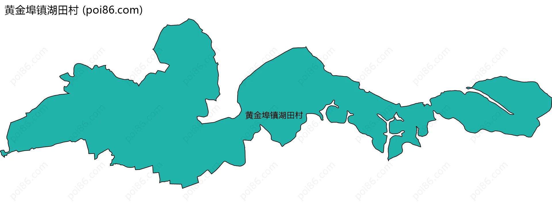 黄金埠镇湖田村边界地图