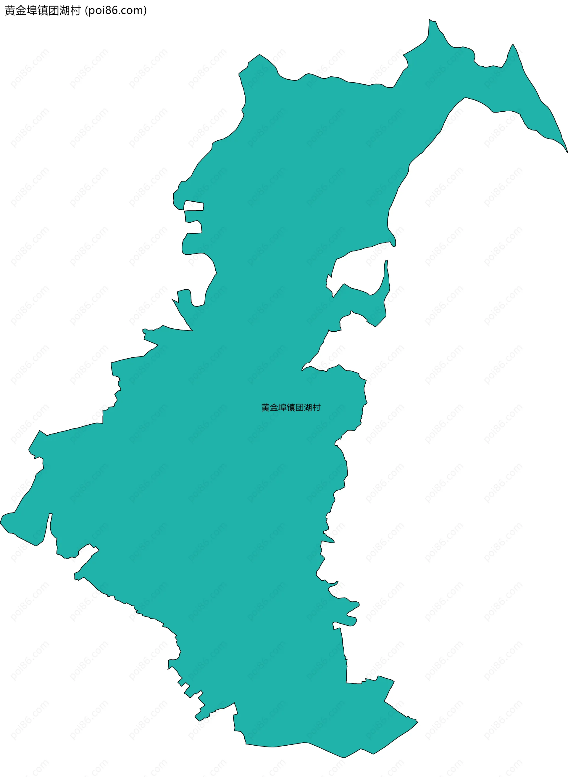 黄金埠镇团湖村边界地图