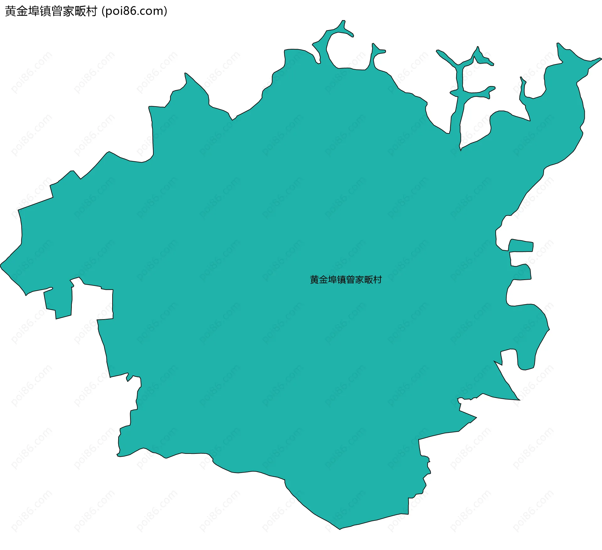 黄金埠镇曾家畈村边界地图
