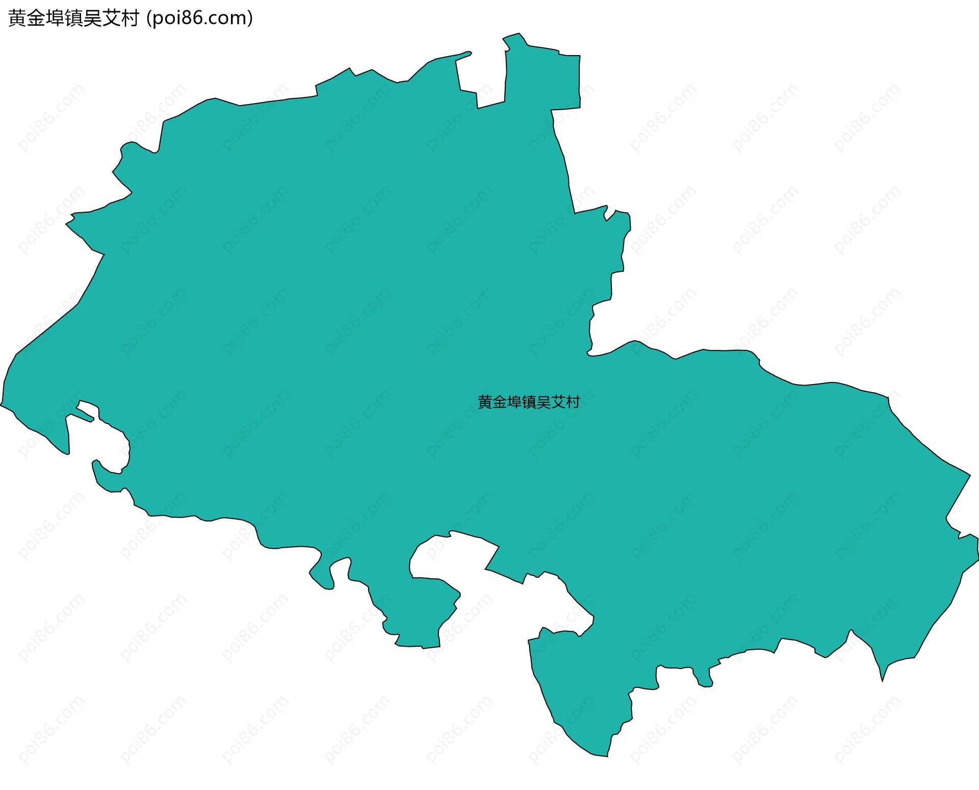 黄金埠镇吴艾村边界地图