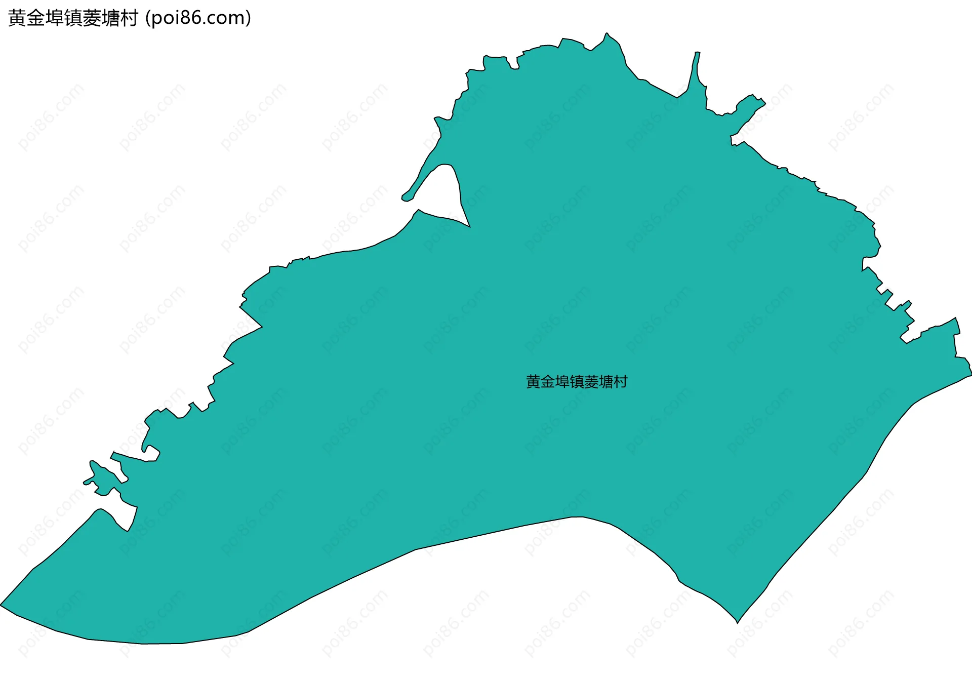 黄金埠镇菱塘村边界地图