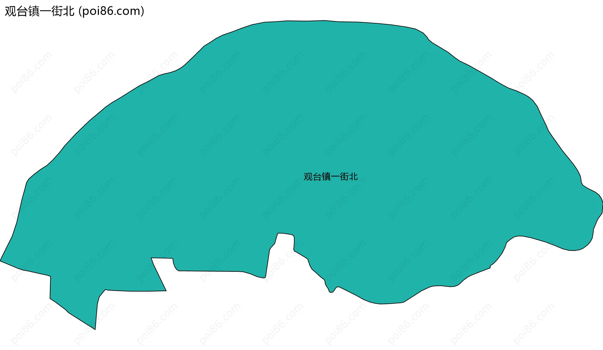 观台镇一街北边界地图
