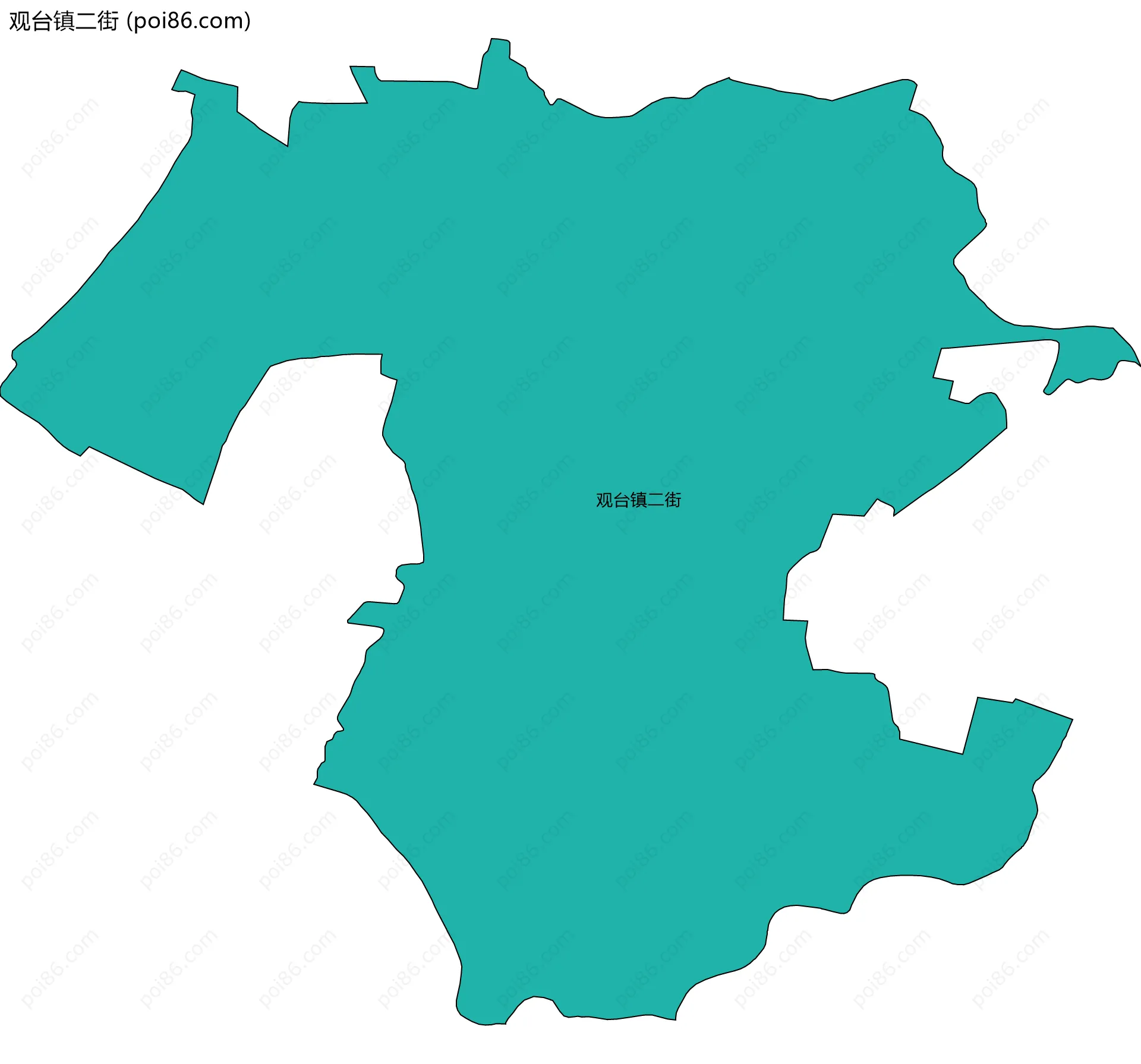 观台镇二街边界地图