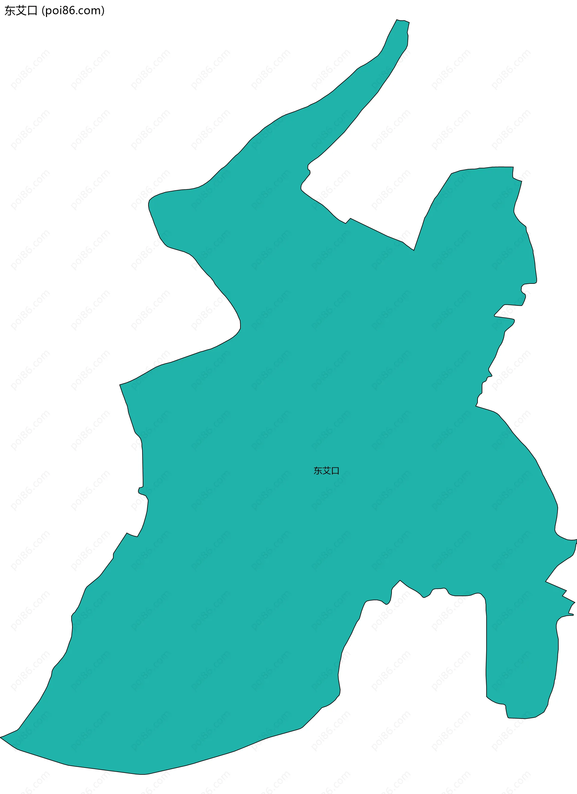东艾口边界地图