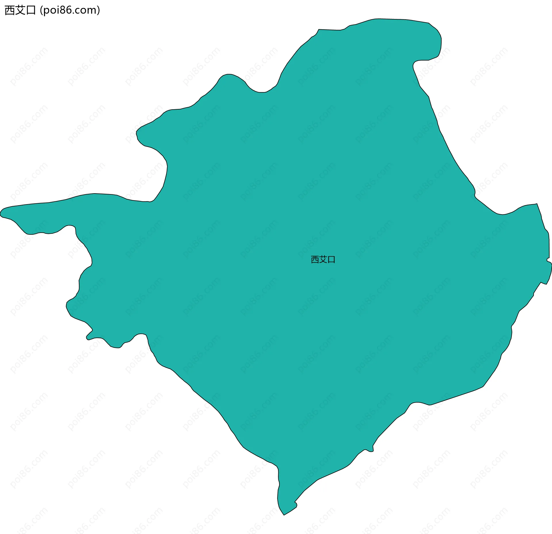 西艾口边界地图