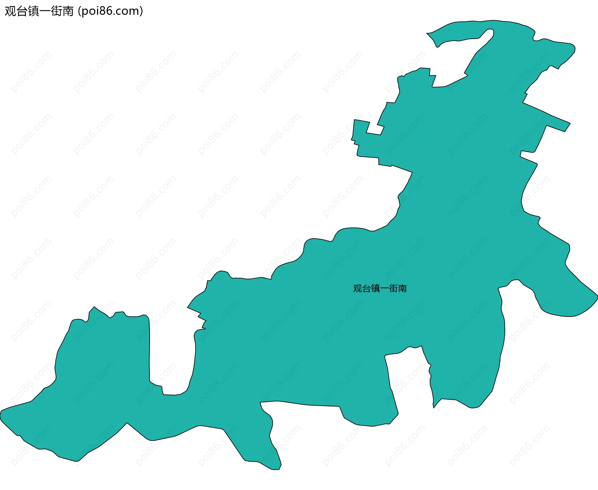 观台镇一街南边界地图