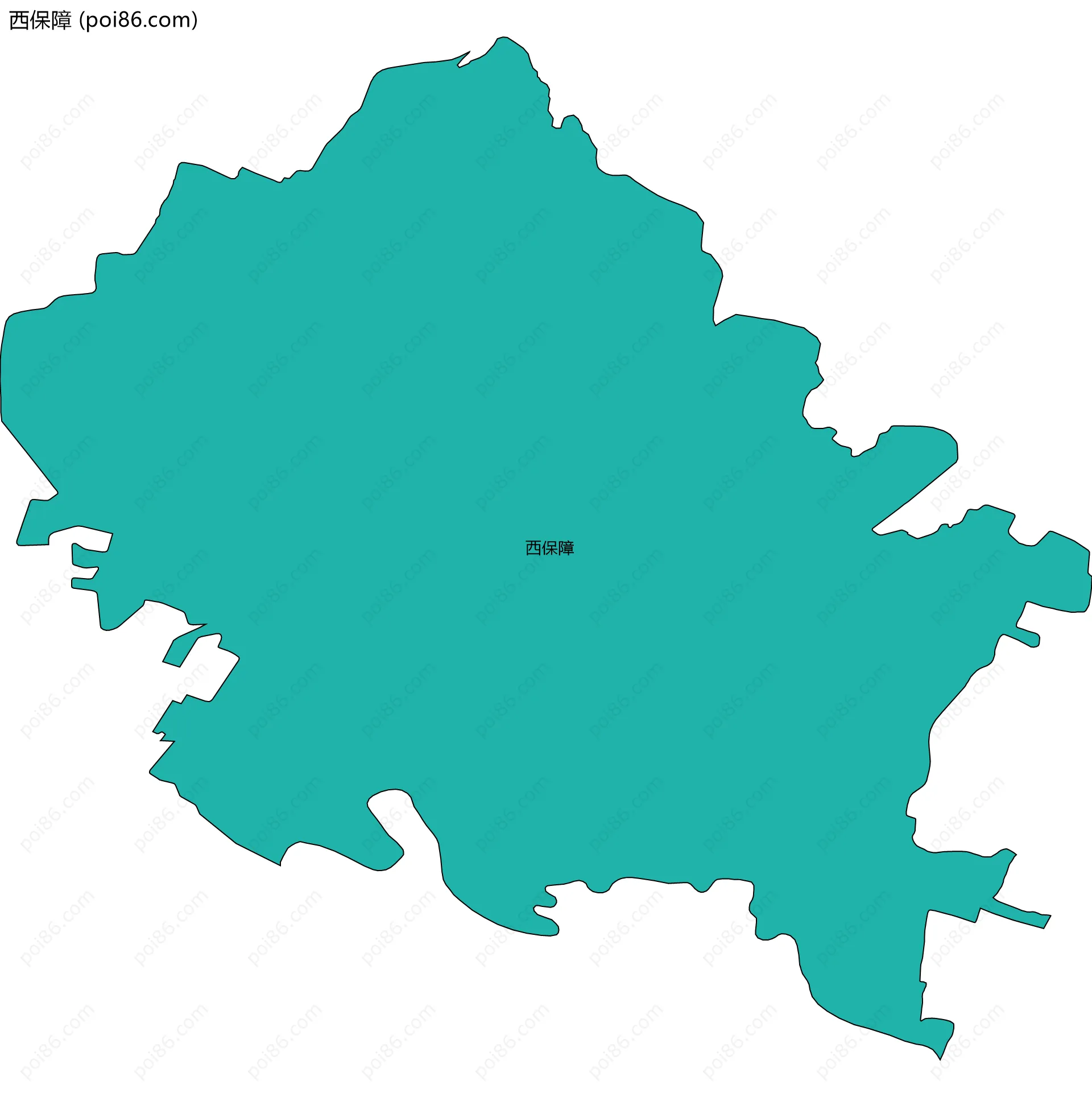 西保障边界地图