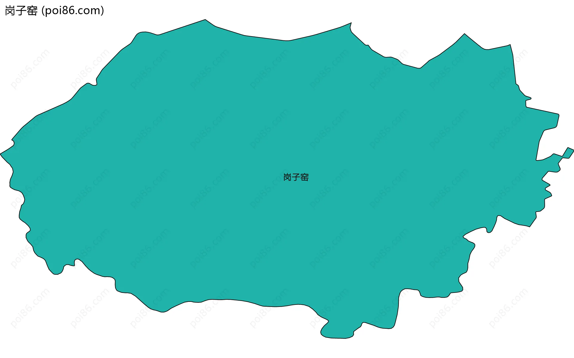 岗子窑边界地图