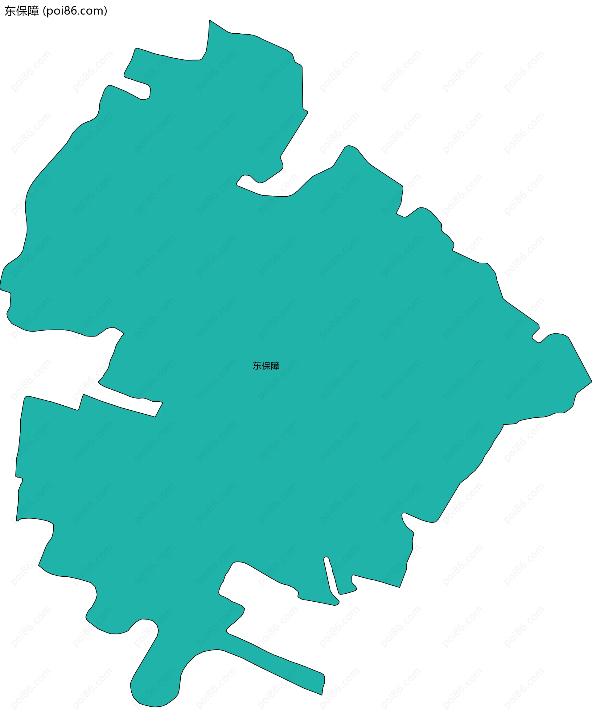 东保障边界地图