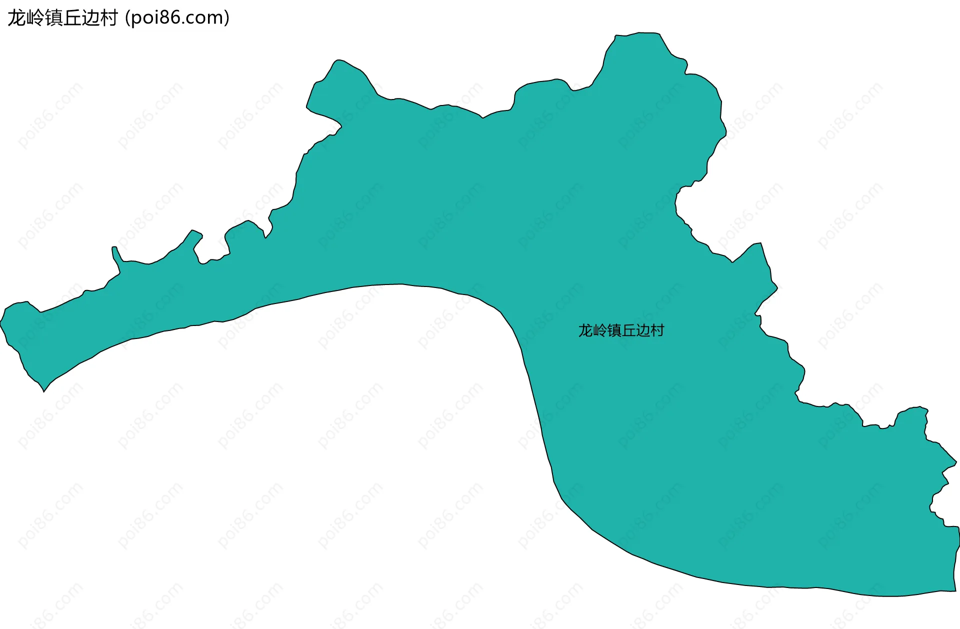 龙岭镇丘边村边界地图