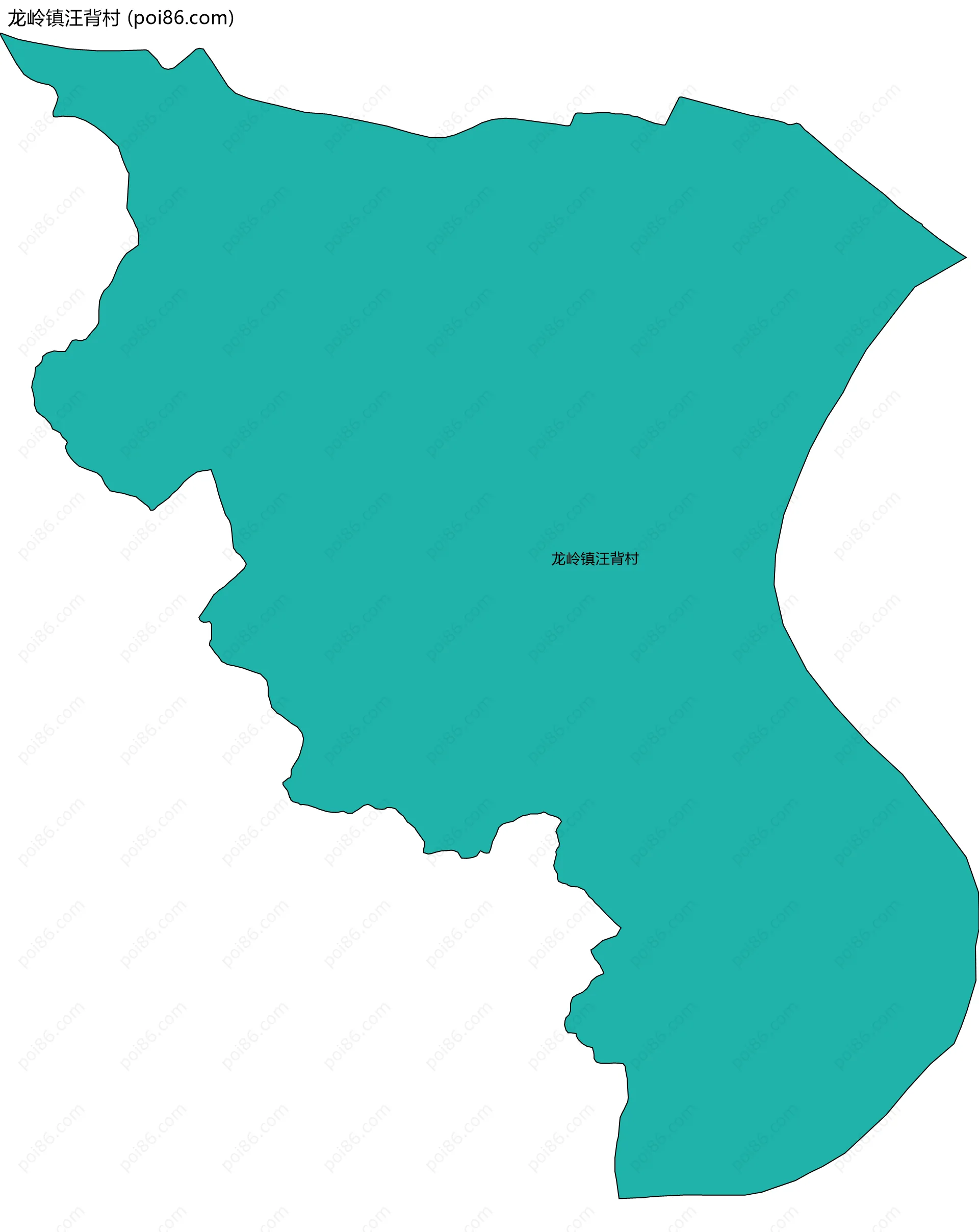 龙岭镇汪背村边界地图