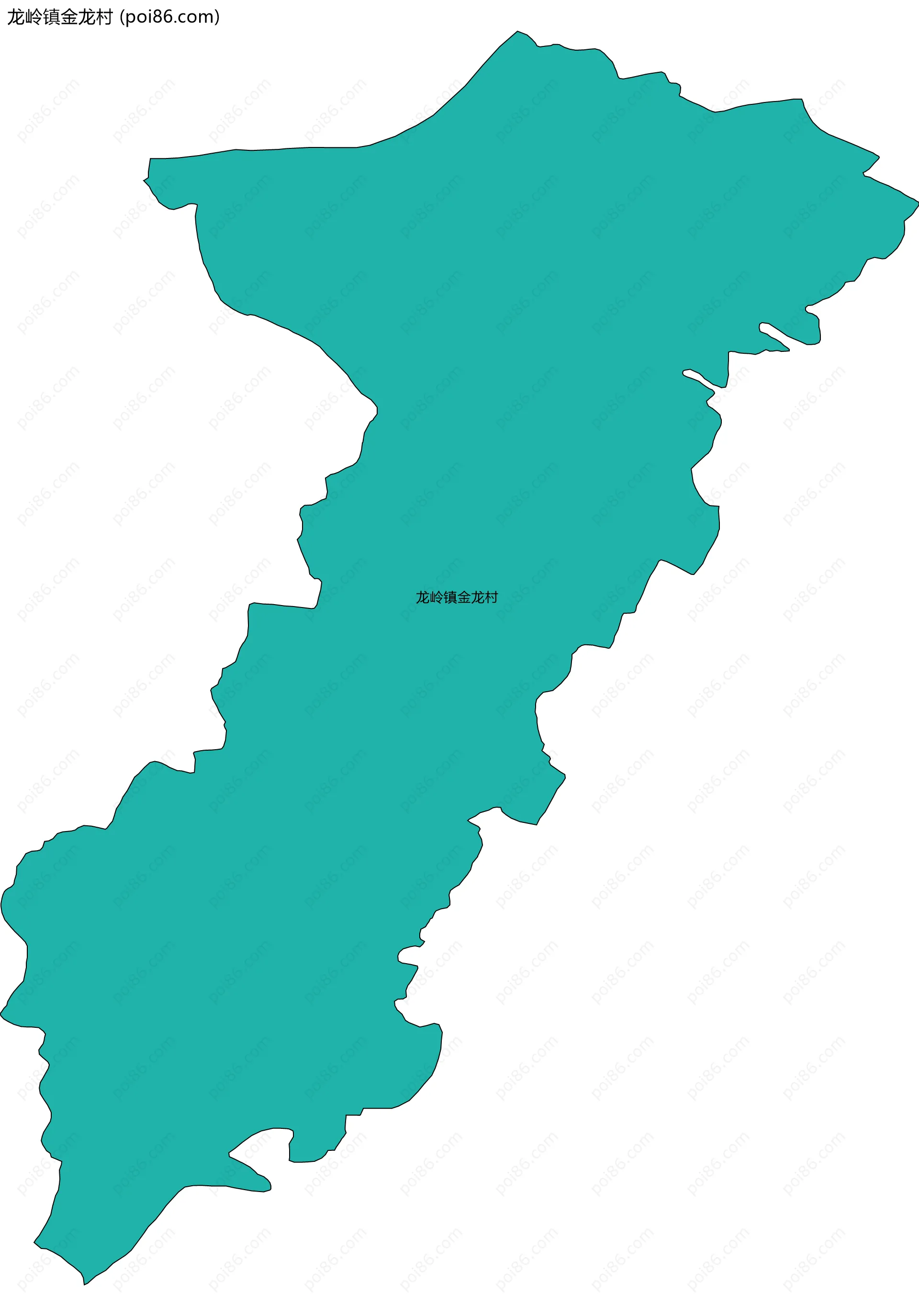 龙岭镇金龙村边界地图