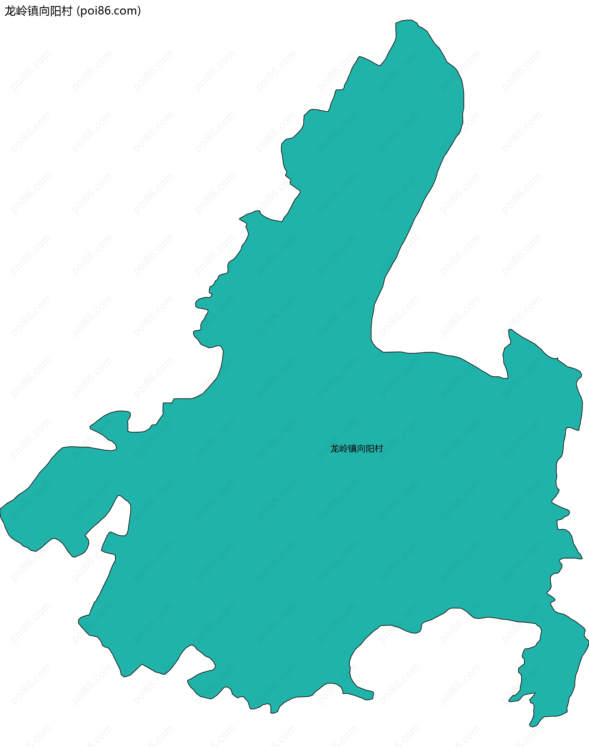 龙岭镇向阳村边界地图
