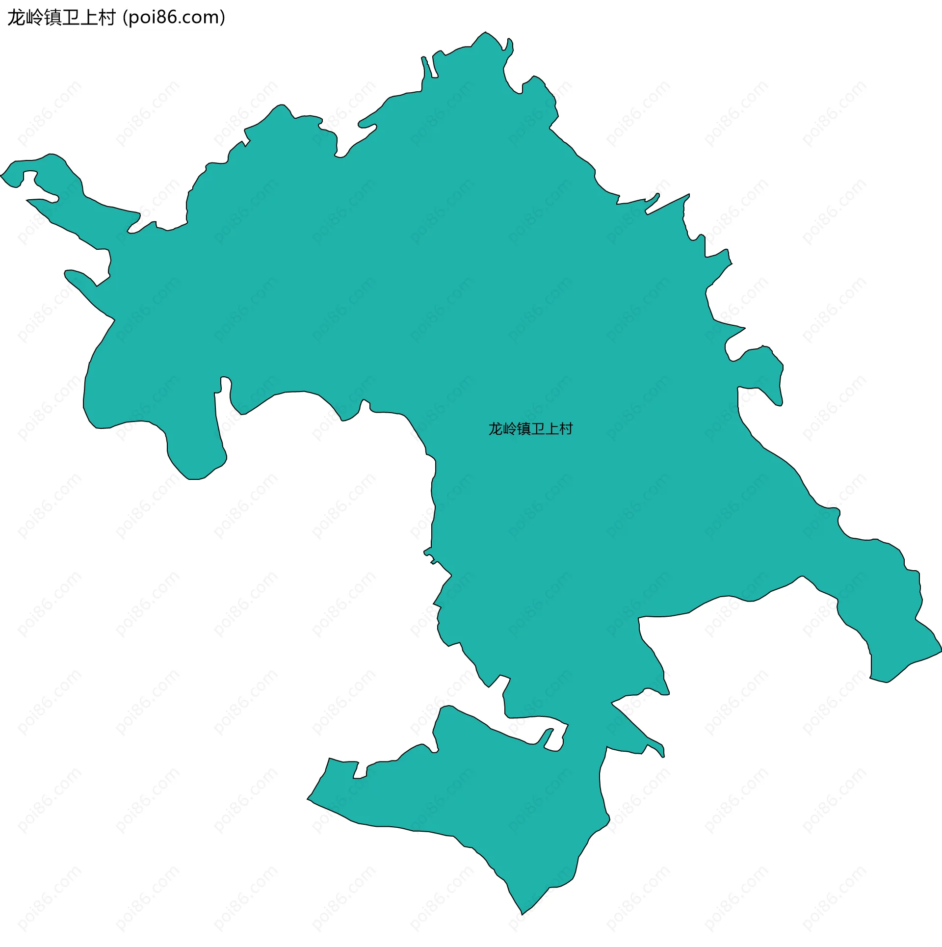 龙岭镇卫上村边界地图