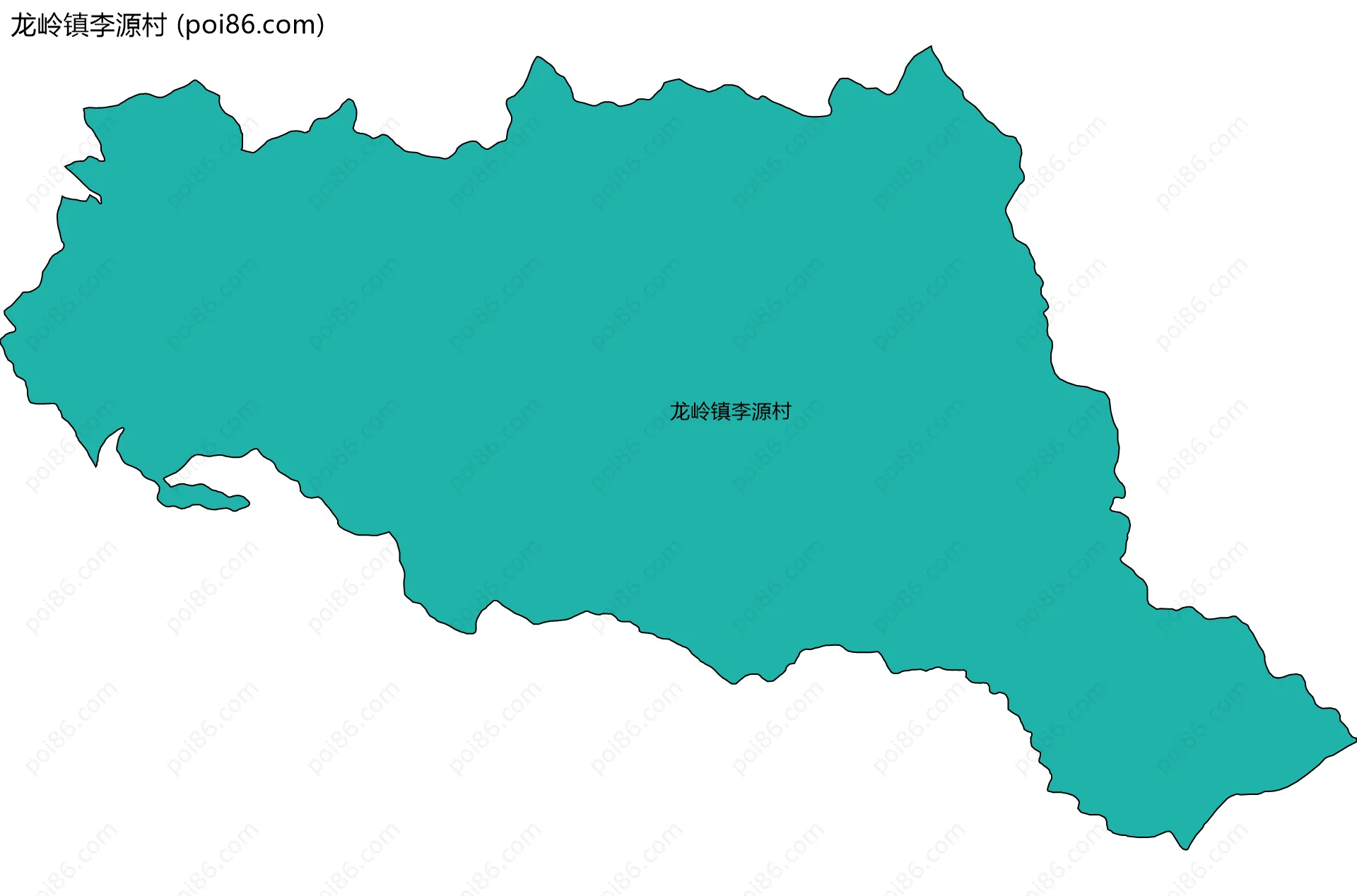 龙岭镇李源村边界地图