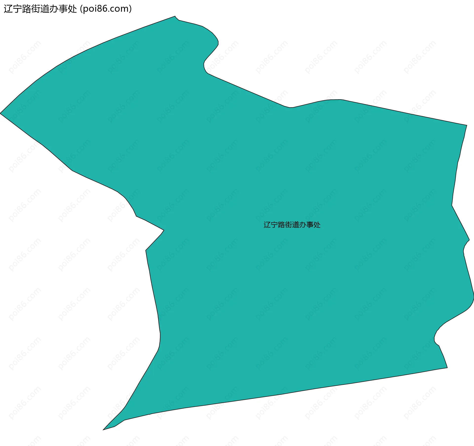 辽宁路街道办事处边界地图(五级行政区划)