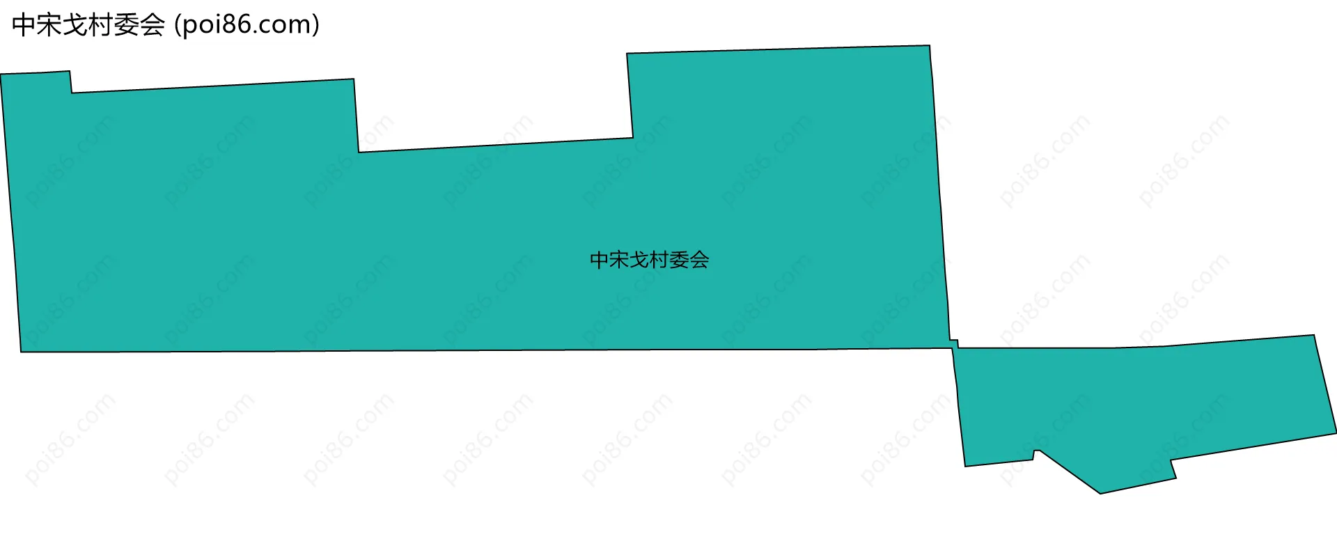 中宋戈村委会边界地图