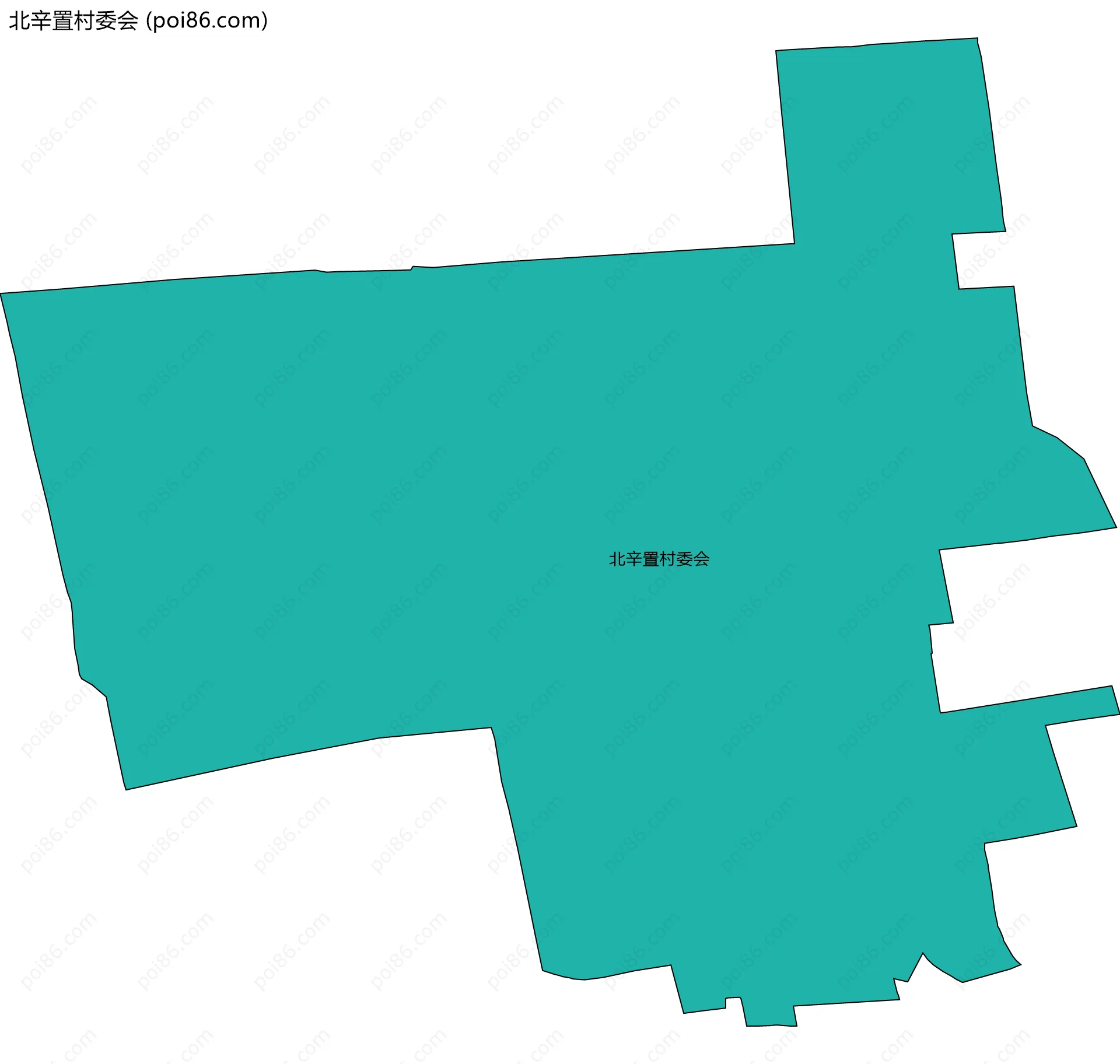 北辛置村委会边界地图