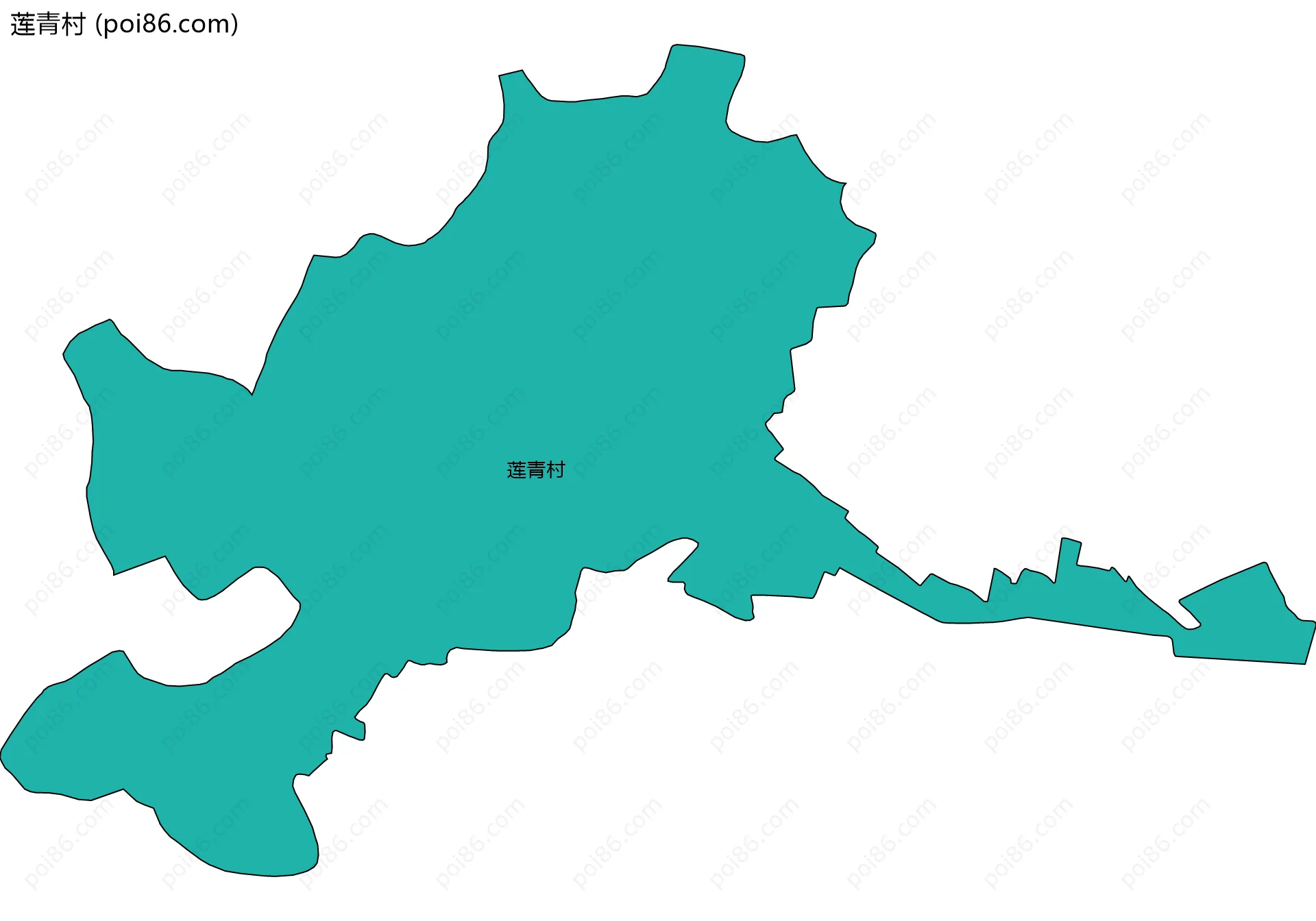 莲青村边界地图