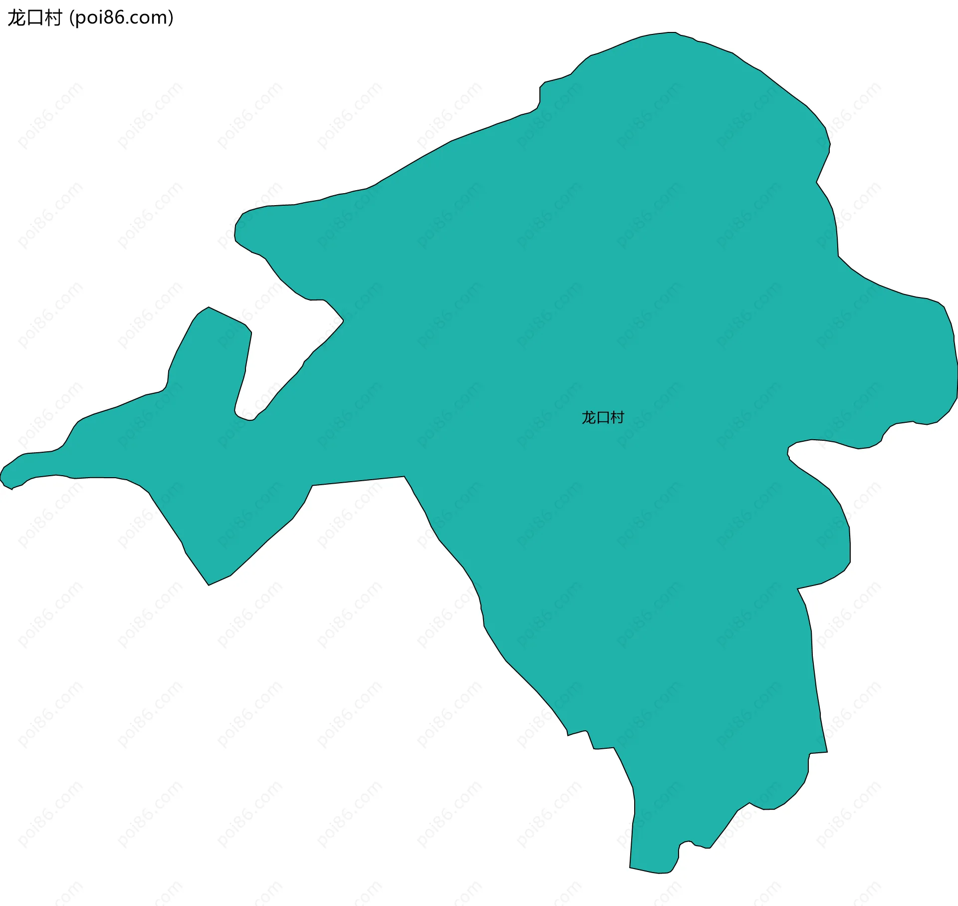 龙口村边界地图