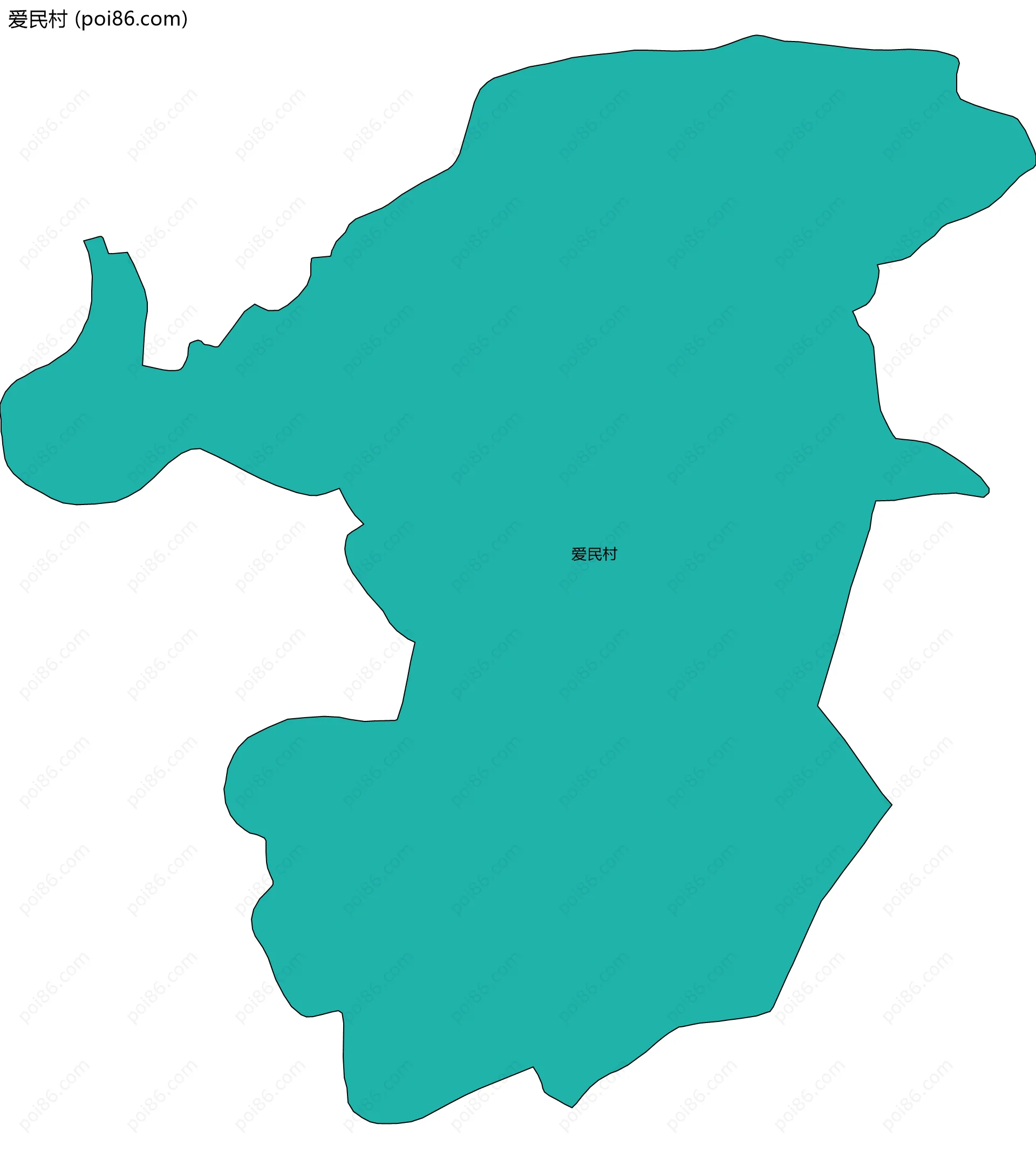 爱民村边界地图