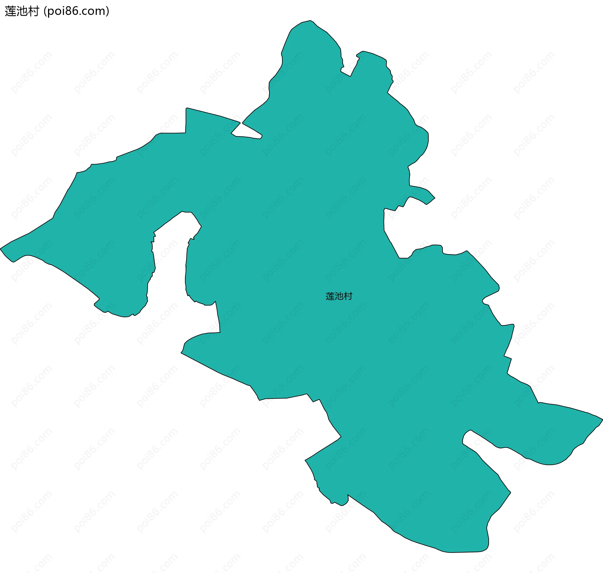 莲池村边界地图