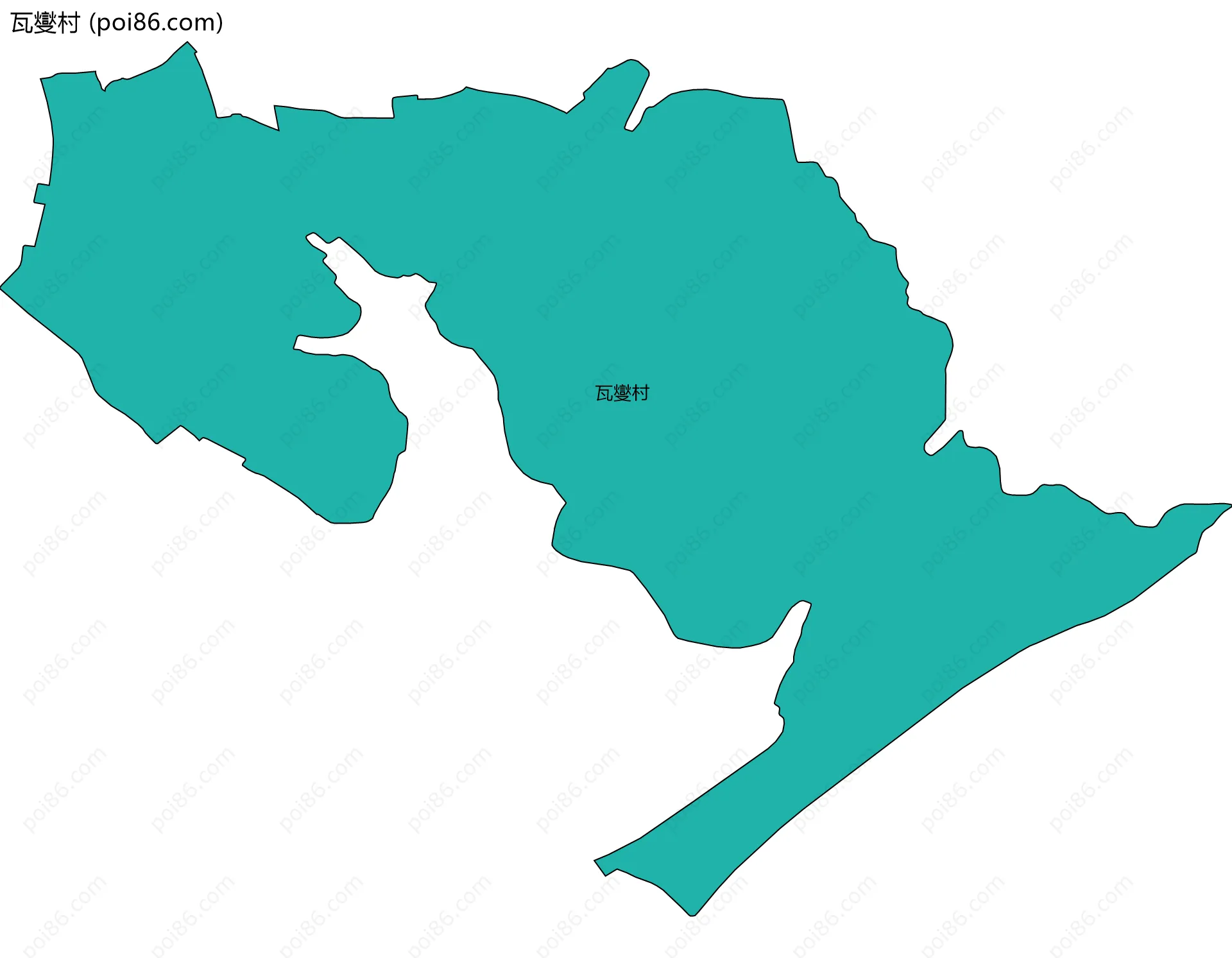 瓦燮村边界地图