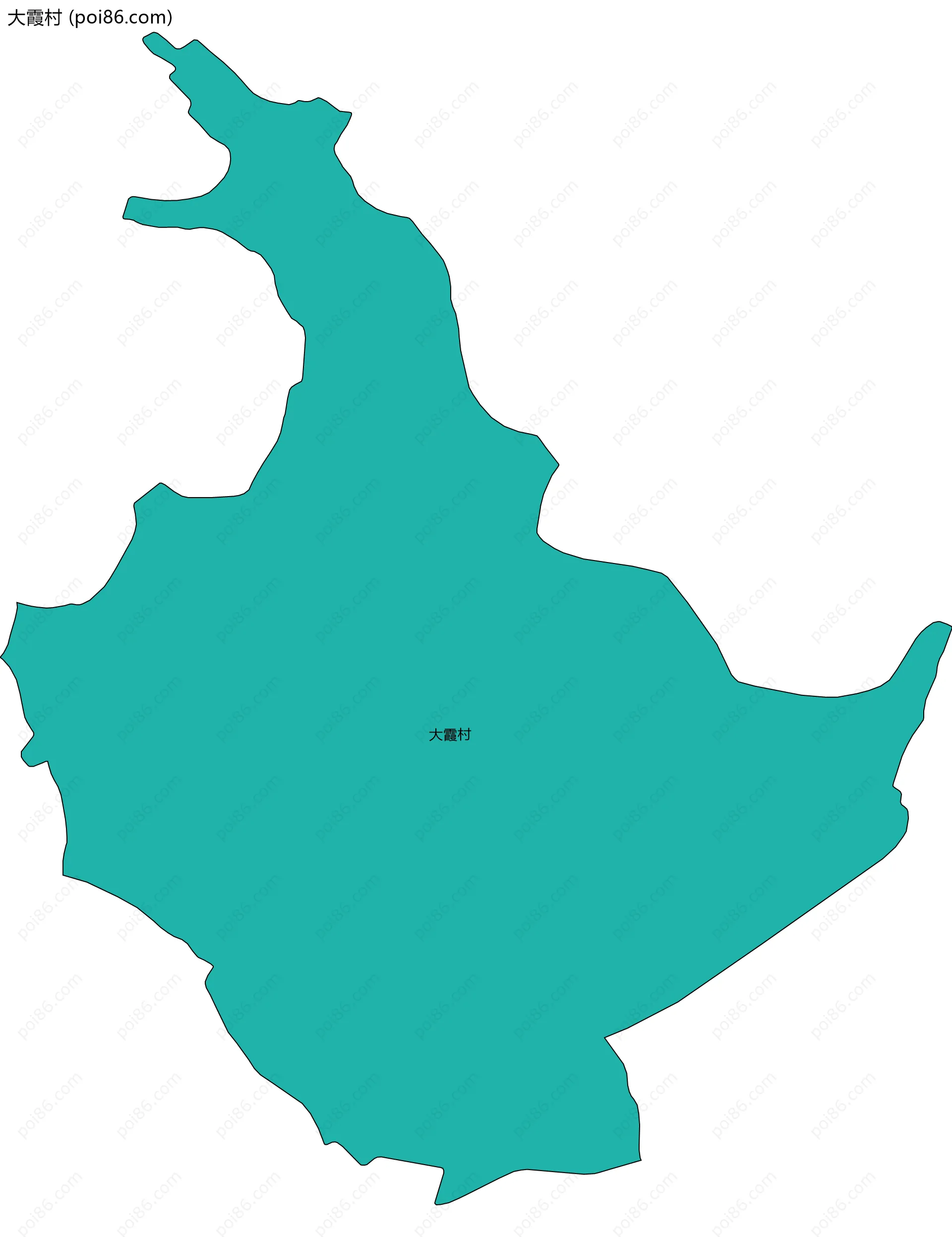 大霞村边界地图