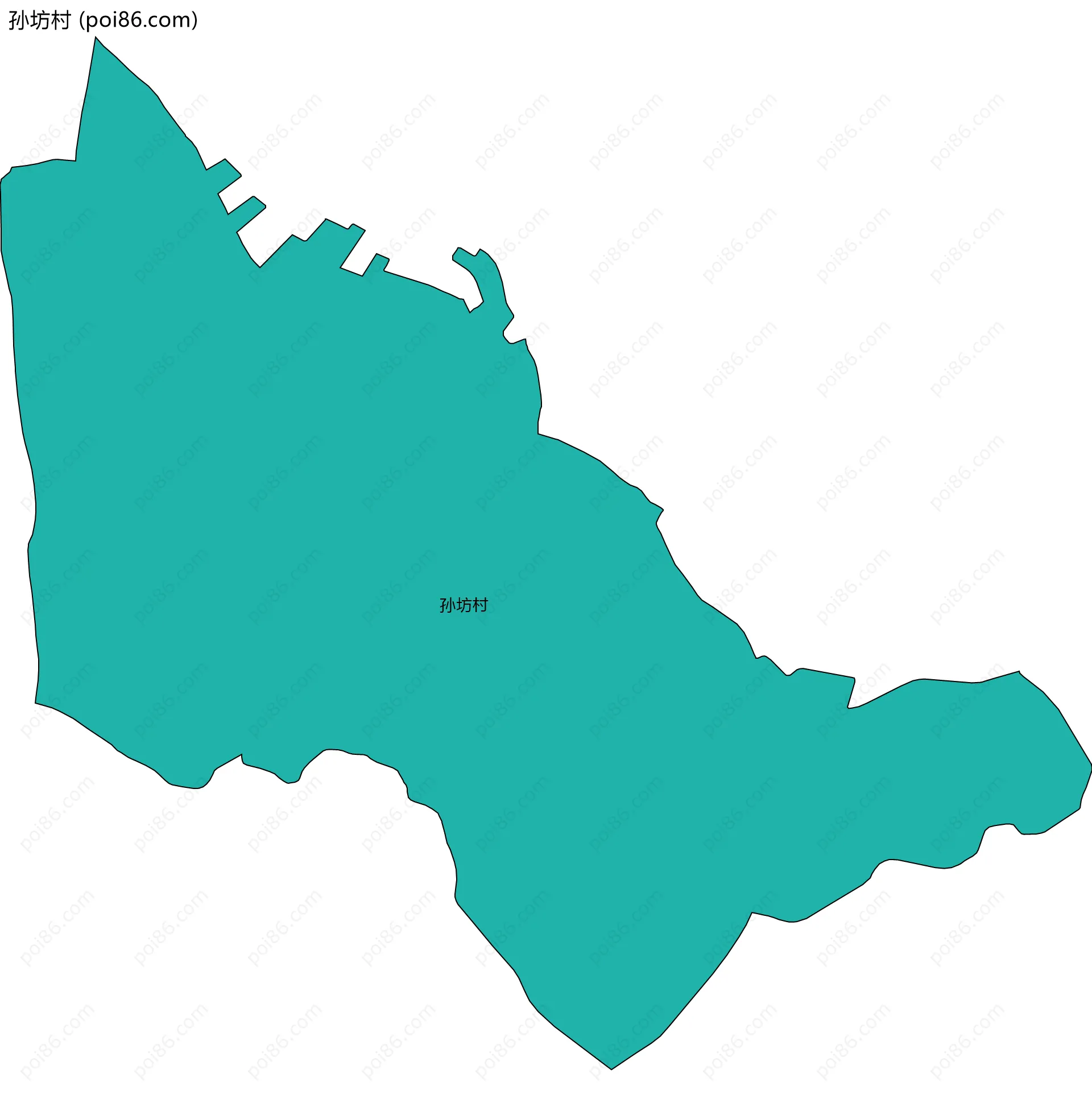 孙坊村边界地图