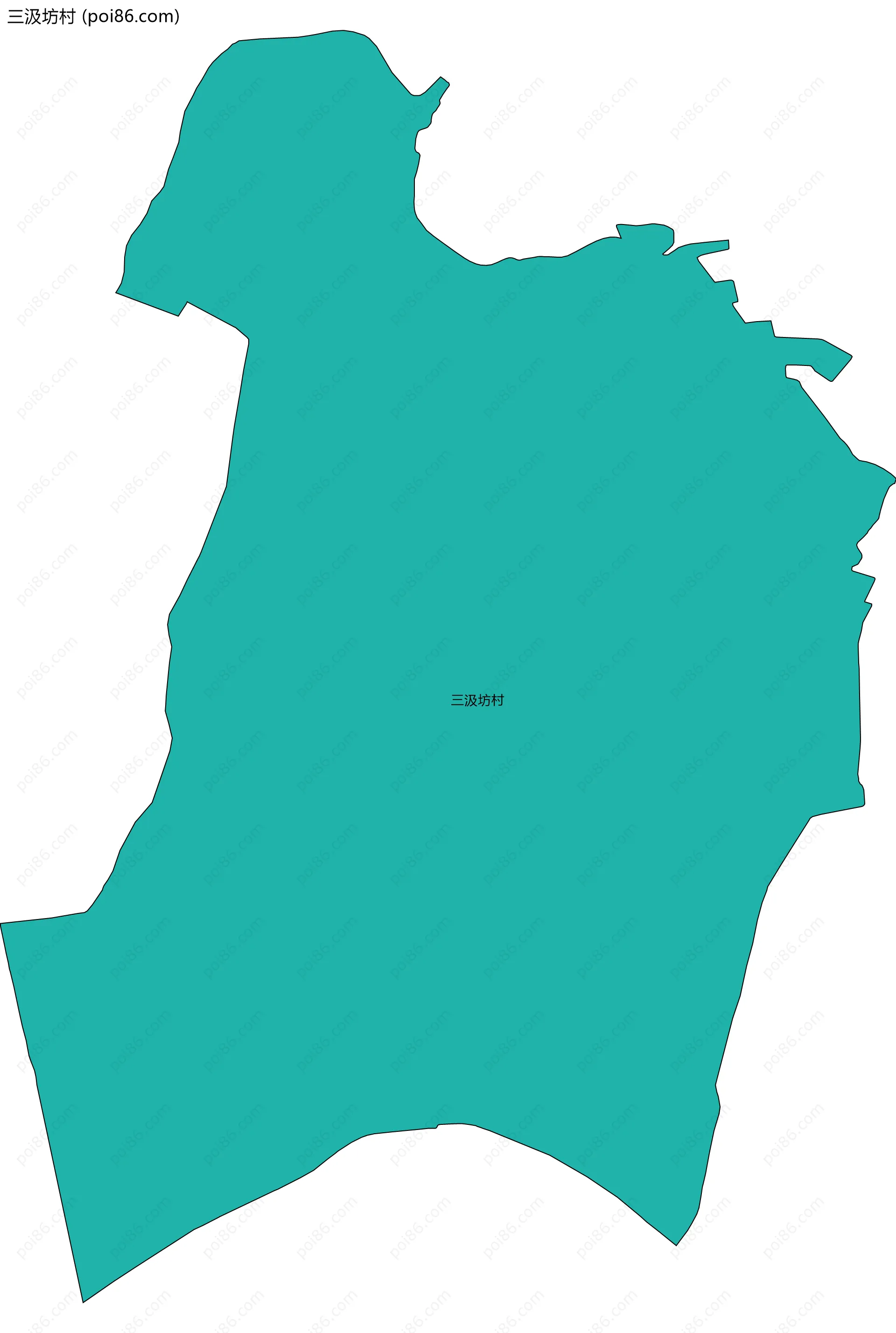 三汲坊村边界地图