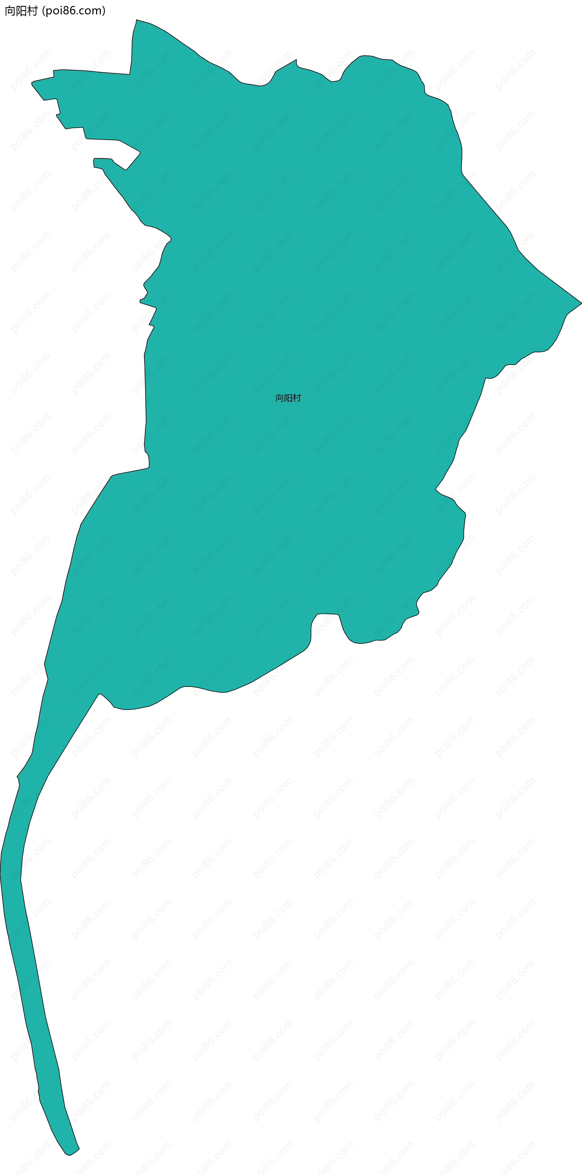 向阳村边界地图