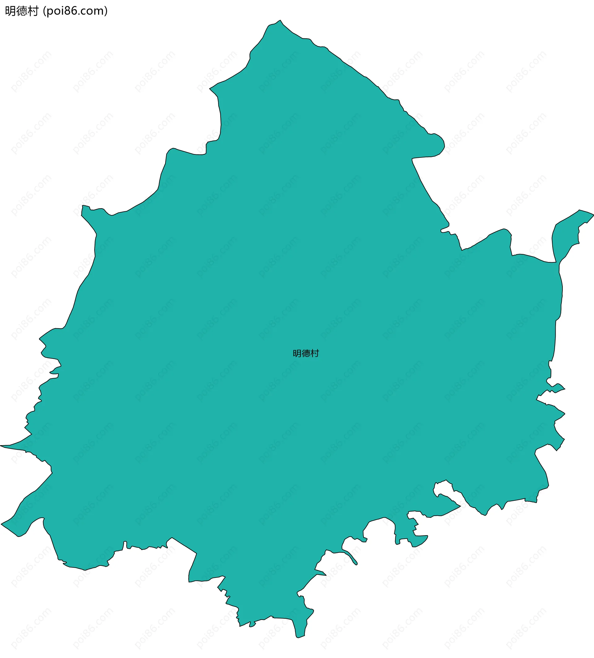 明德村边界地图