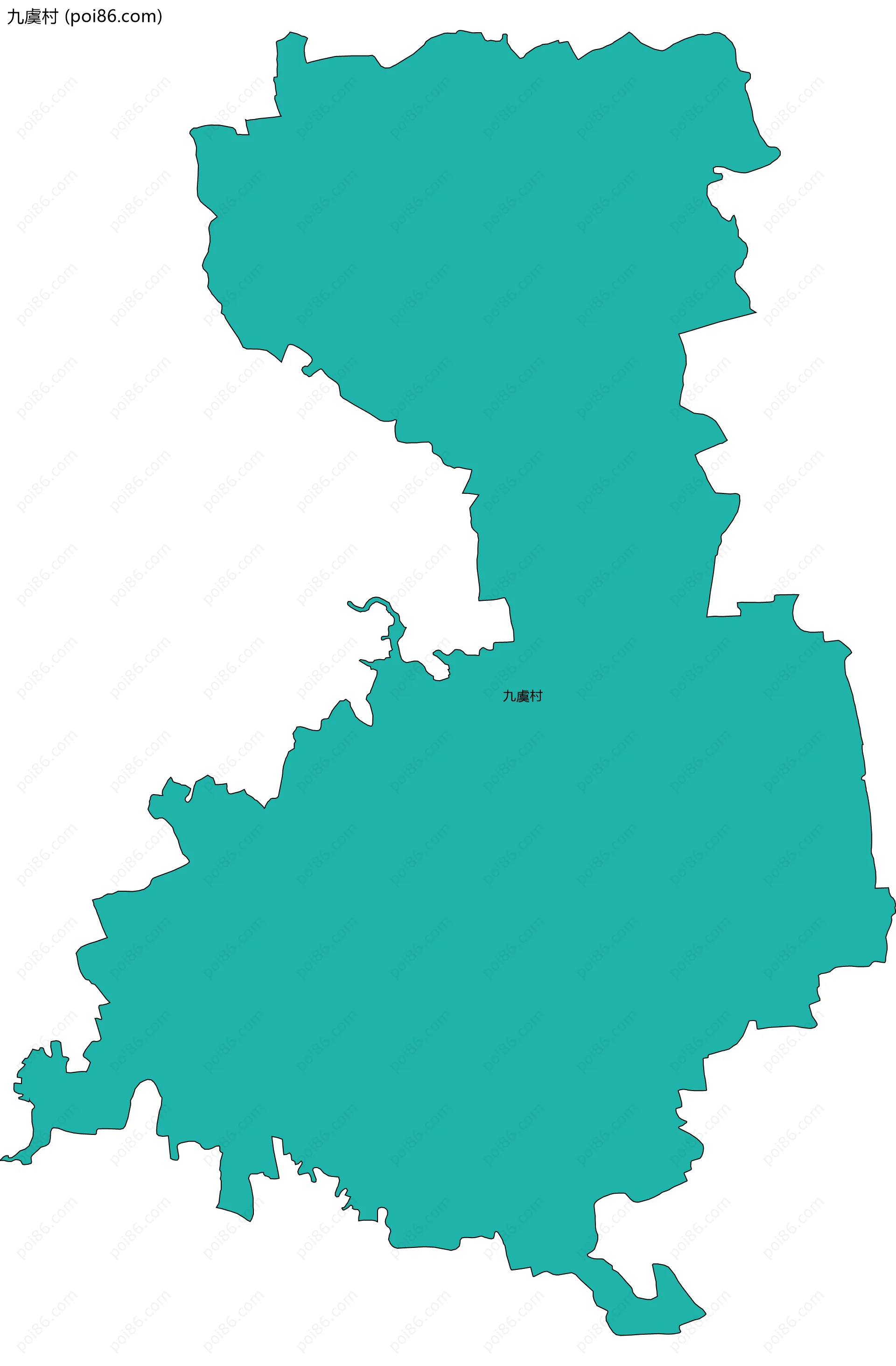 九虞村边界地图