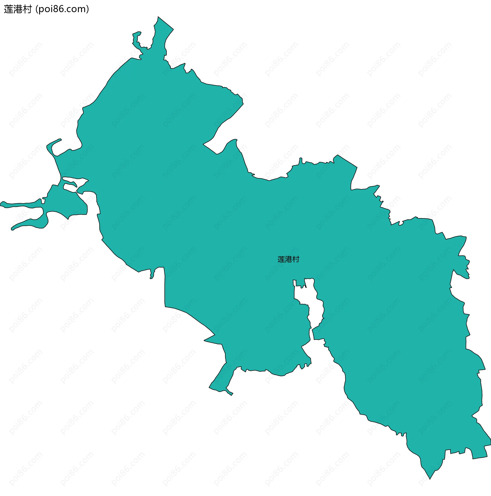 莲港村边界地图