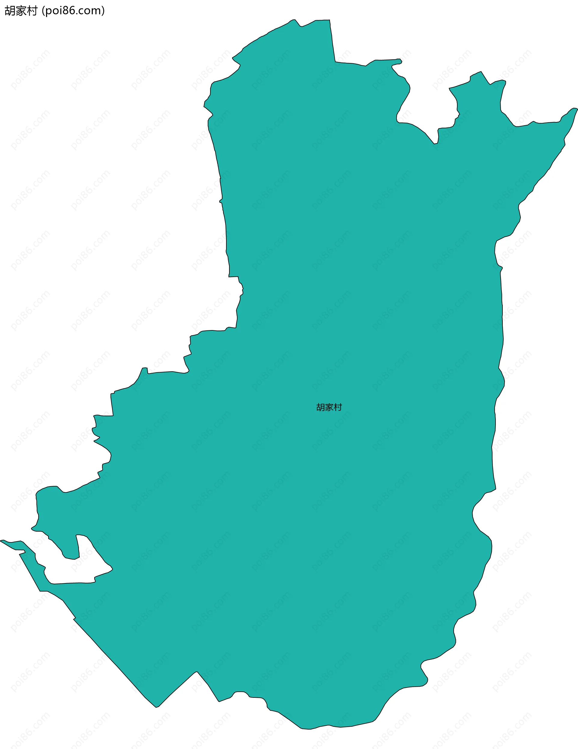 胡家村边界地图