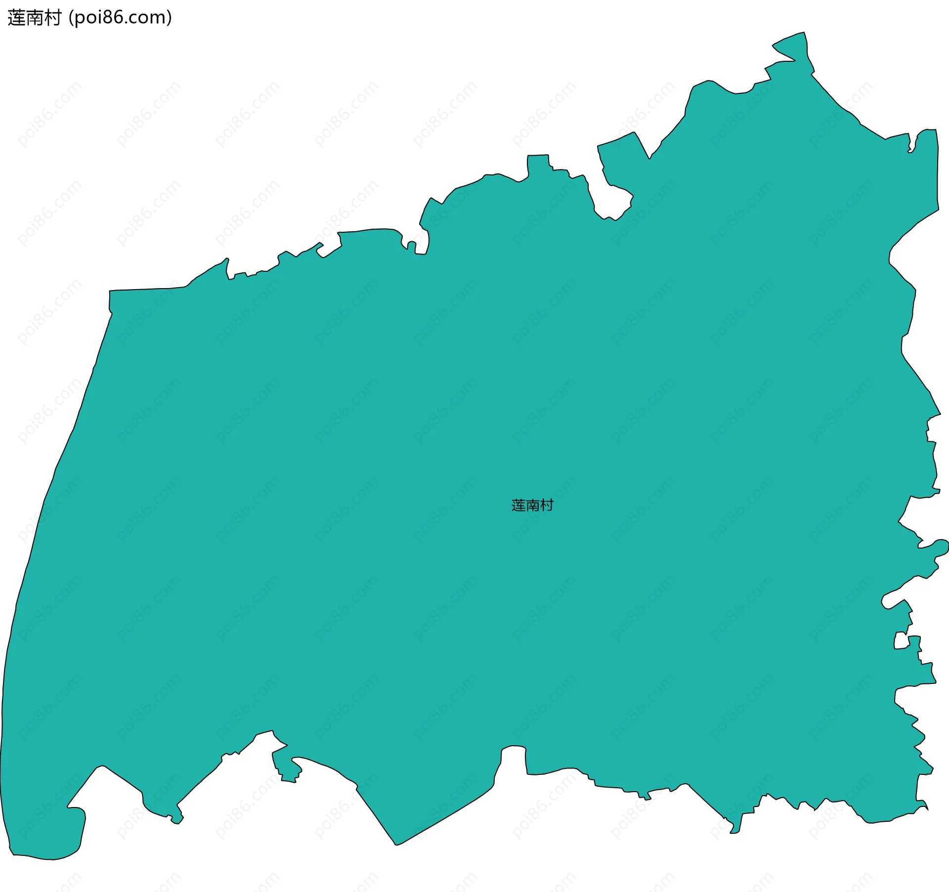 莲南村边界地图